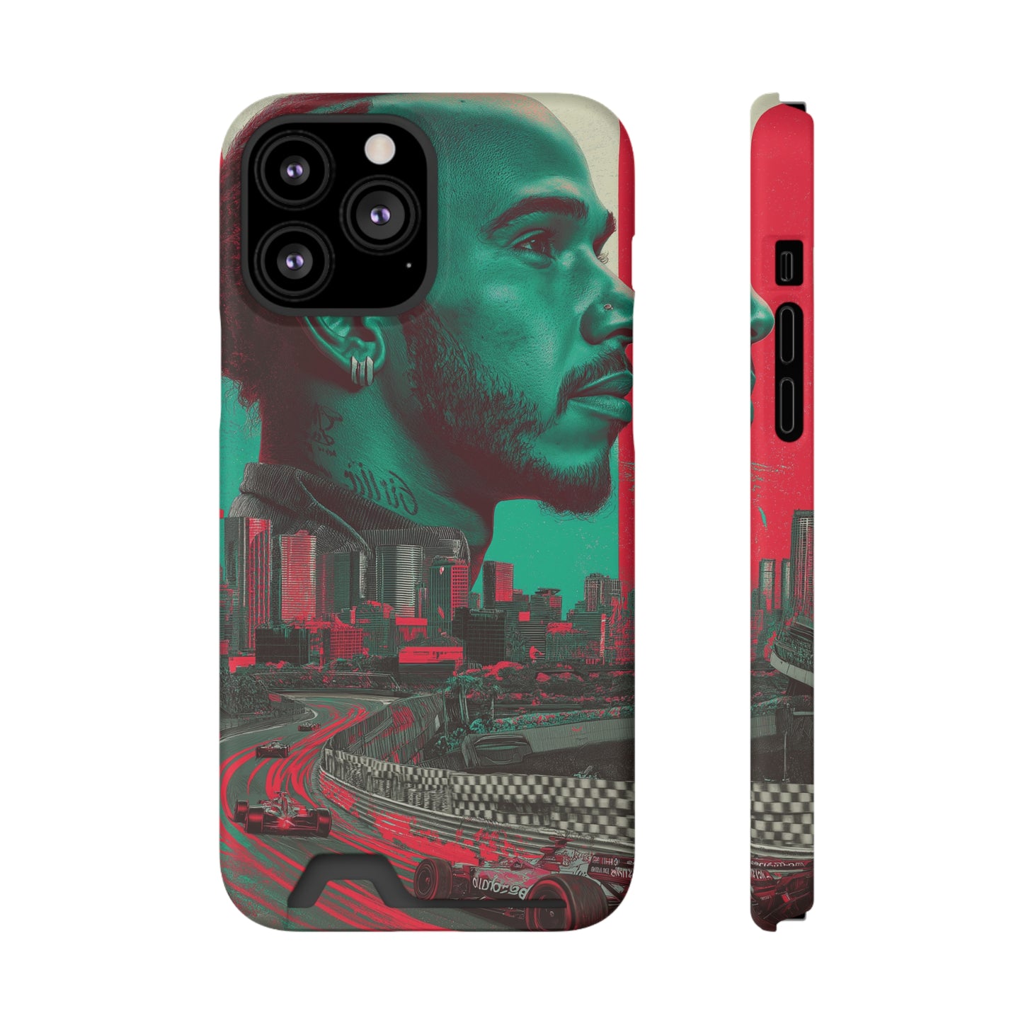 Racing Phone Case, Card Holder Case, Sports Phone Cover, Gift for Car Enthusiasts, Personalized Cell Phone Protector