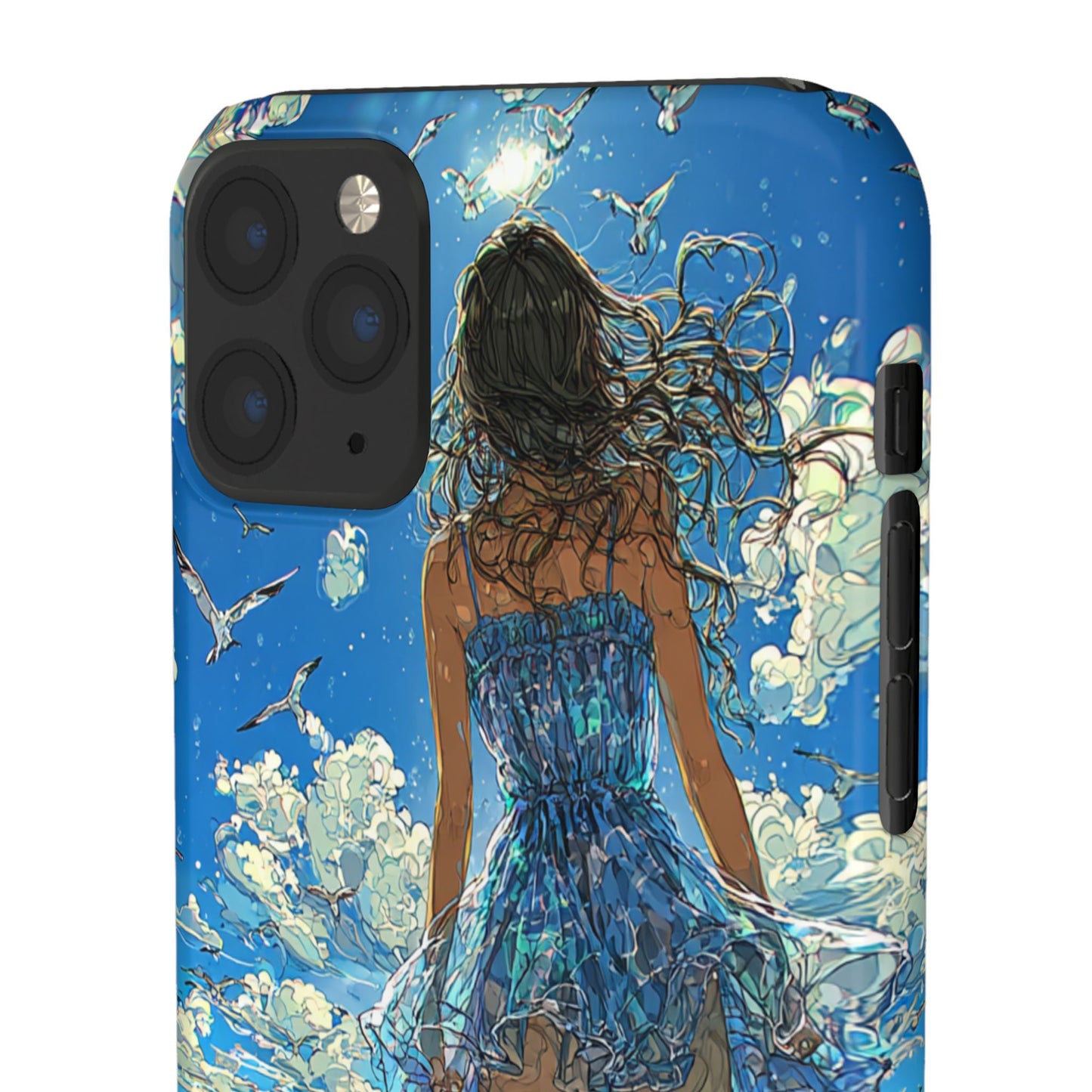 Summer Breeze Snap Case, Ocean Art Phone Cover, Beach Vibes Cell Case, Gift for Her, Custom Phone Accessory