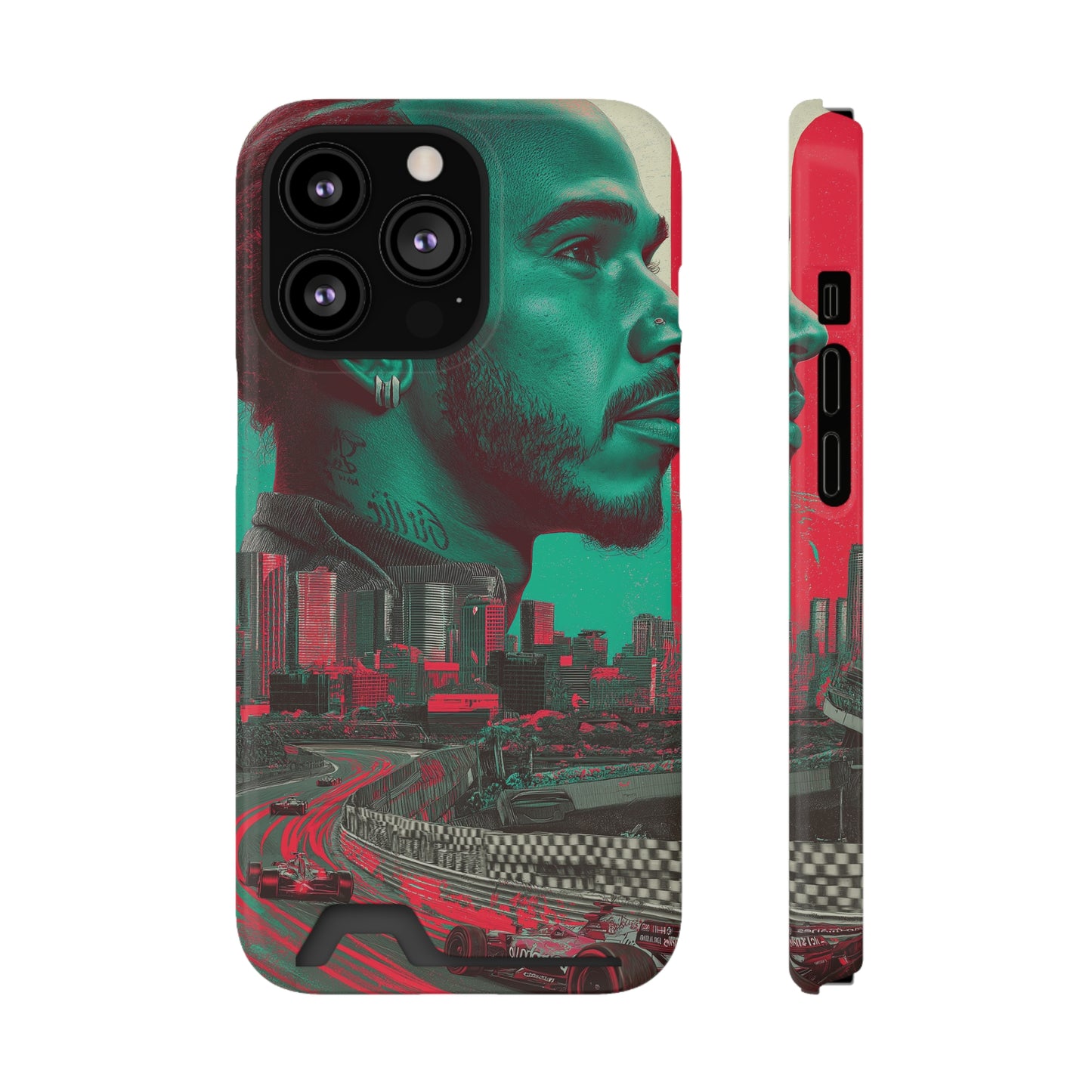 Racing Phone Case, Card Holder Case, Sports Phone Cover, Gift for Car Enthusiasts, Personalized Cell Phone Protector
