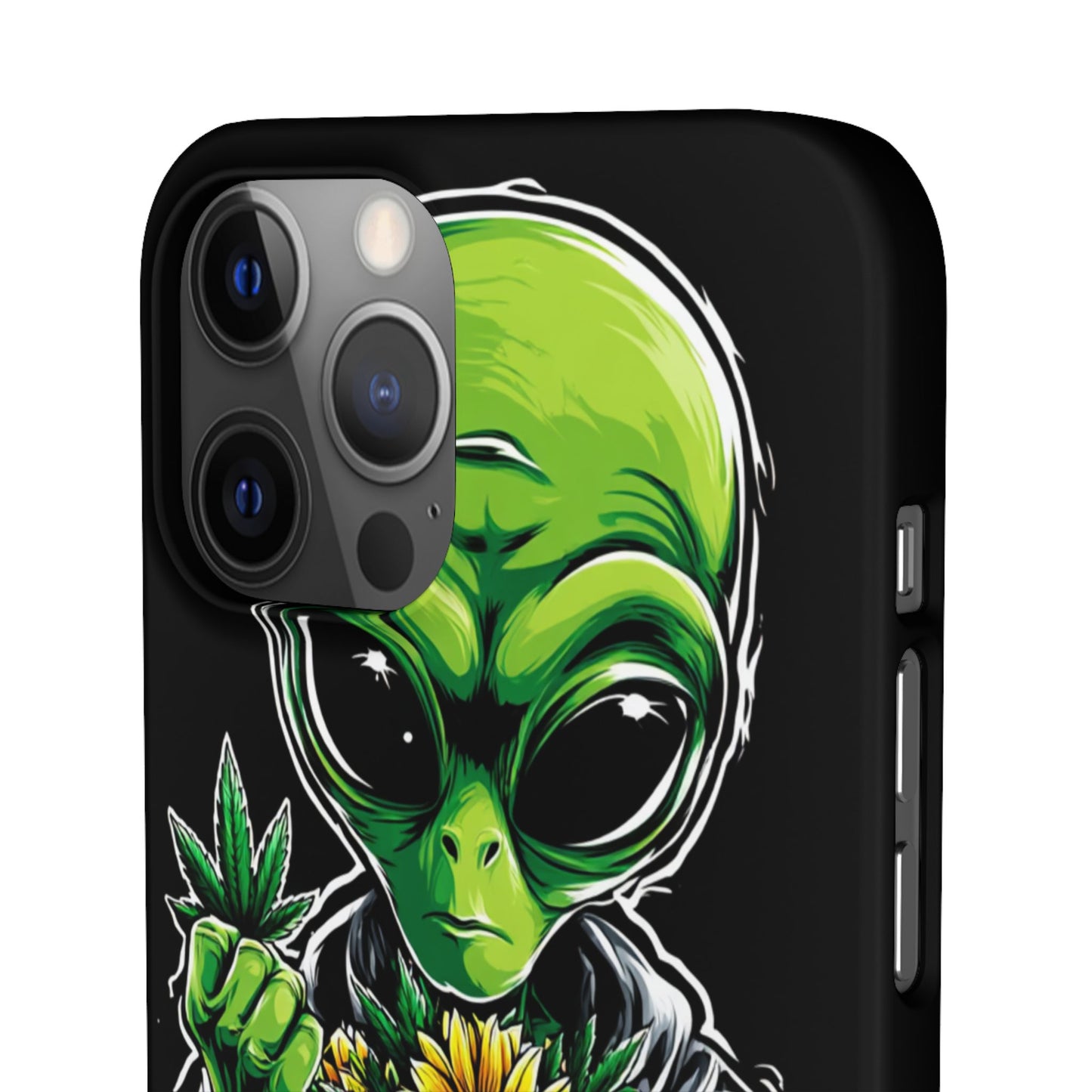 Alien Floral Snap Cases, Fun Phone Case, Gifts for Sci-Fi Lovers, Cute Alien Decor, Unique Tech Accessories
