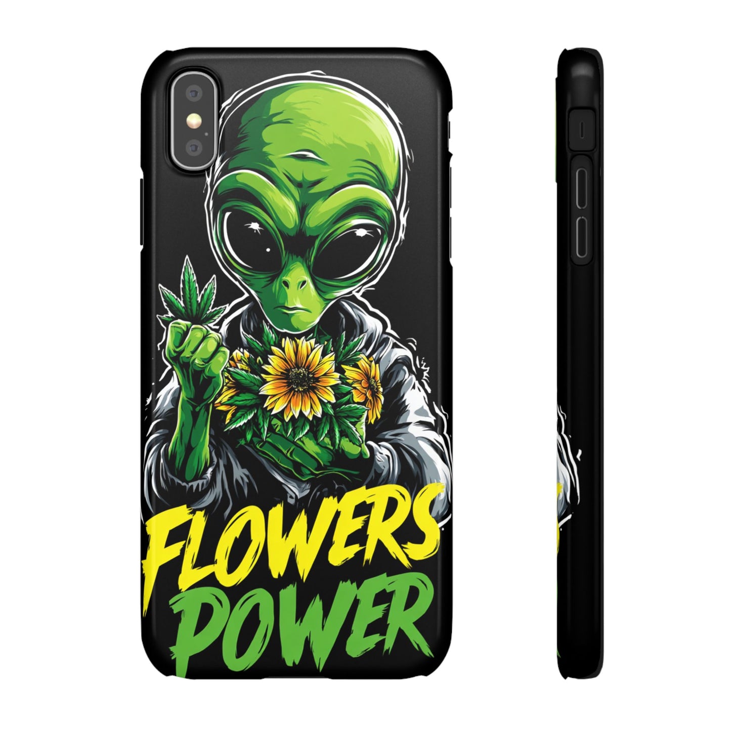 Alien Floral Snap Cases, Fun Phone Case, Gifts for Sci-Fi Lovers, Cute Alien Decor, Unique Tech Accessories