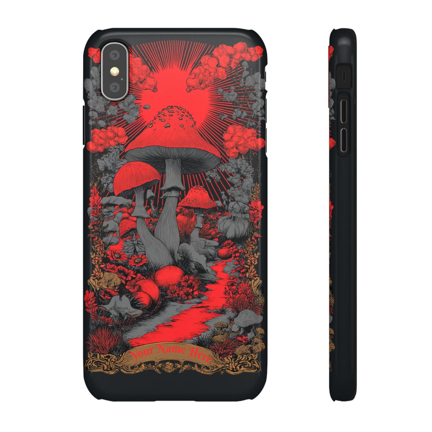 Fantasy Mushroom Snap Case Custom Phone Cover for iPhone and Samsung Mate and Glossy Avvialable