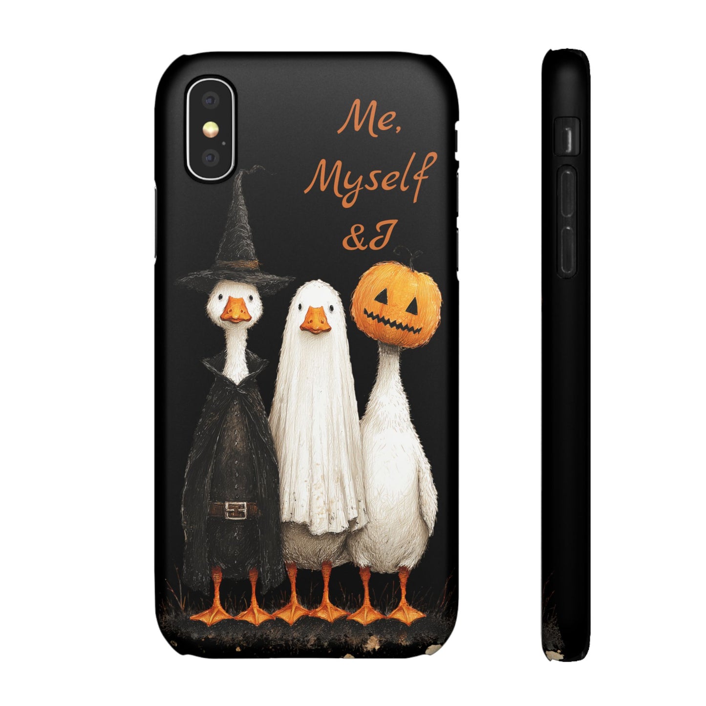 Halloween Goose Snap Case, Funny Goose Phone Case, Fall Accessories, Cute Halloween Gift, Me Myself & I Design