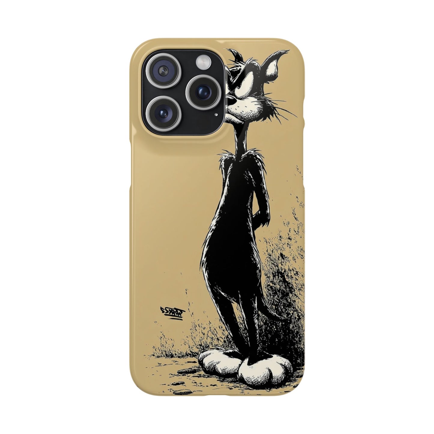 Whimsical Cartoon Snap Case, Fun Phone Cover, Unique Gift for Cat Lovers, Vibrant Art Case, Ideal for Birthdays