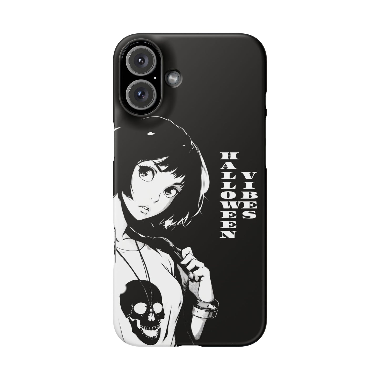 Halloween Vibes Snap Case Black and White Protective Phone Cover for iPhone and Samsung