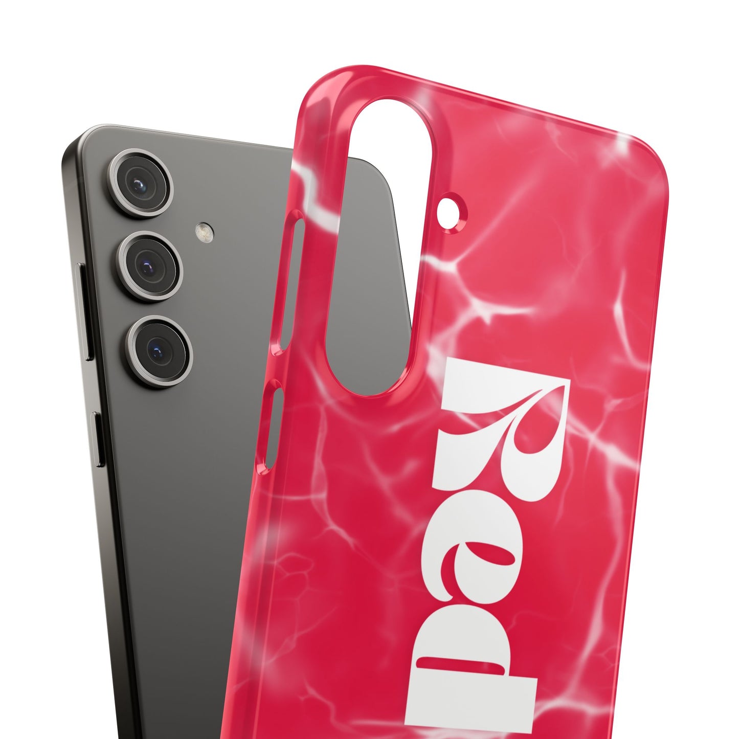 Vibrant Red Snap Case for iPhone, Trendy Phone Cover, Gift for Her, Summer Accessory, Stylish Tech Protection