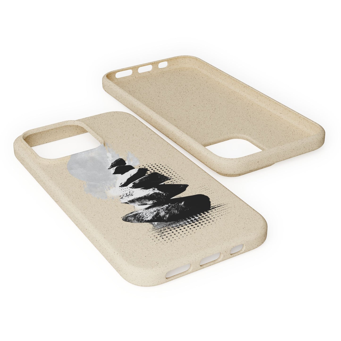 Biodegradable Plastic Free Phone Case Minimalistic Cairn Design Suitable For Iphones And Samsungs