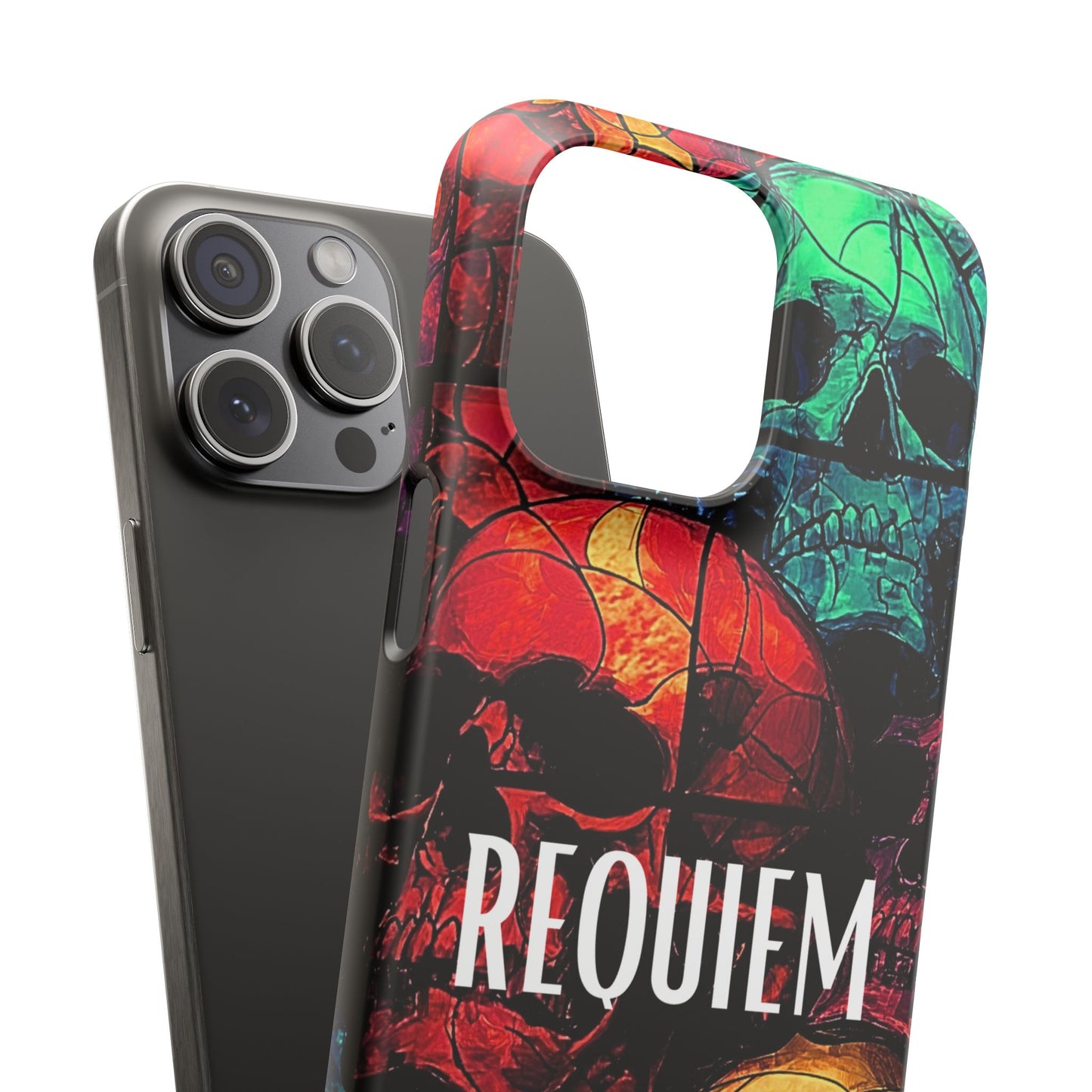 Halloween Custom Requiem Skull Snap Case Phone Cover for iPhone and Samsung