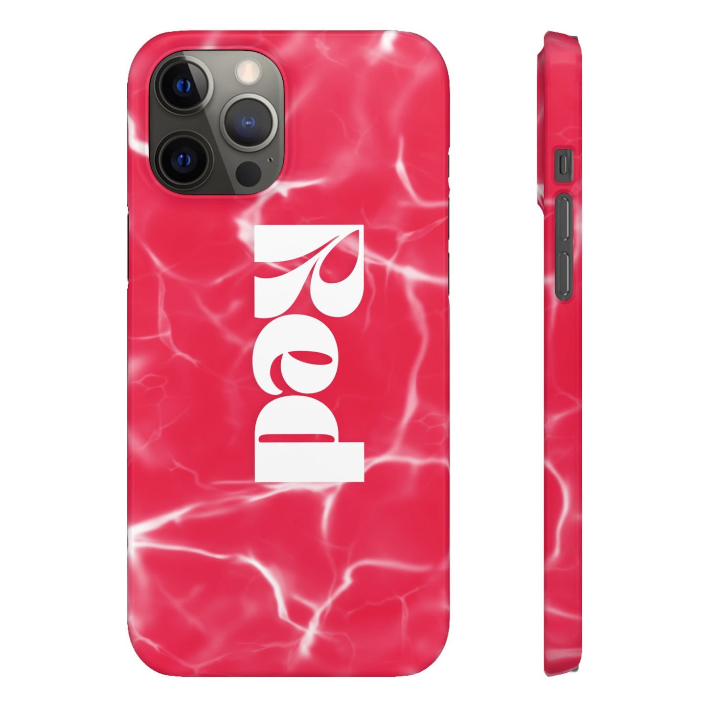 Vibrant Red Snap Case for iPhone, Trendy Phone Cover, Gift for Her, Summer Accessory, Stylish Tech Protection