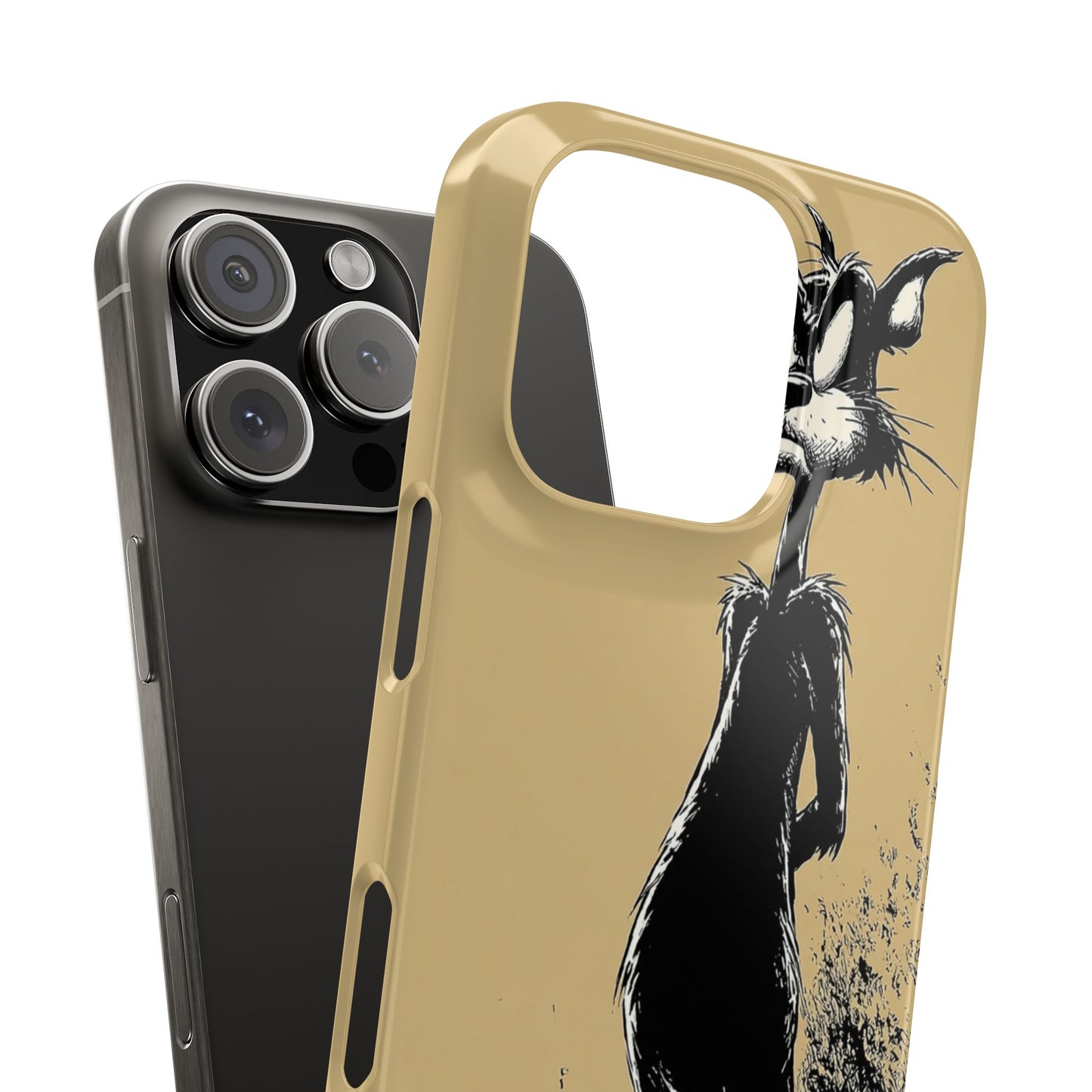 Whimsical Cartoon Snap Case, Fun Phone Cover, Unique Gift for Cat Lovers, Vibrant Art Case, Ideal for Birthdays