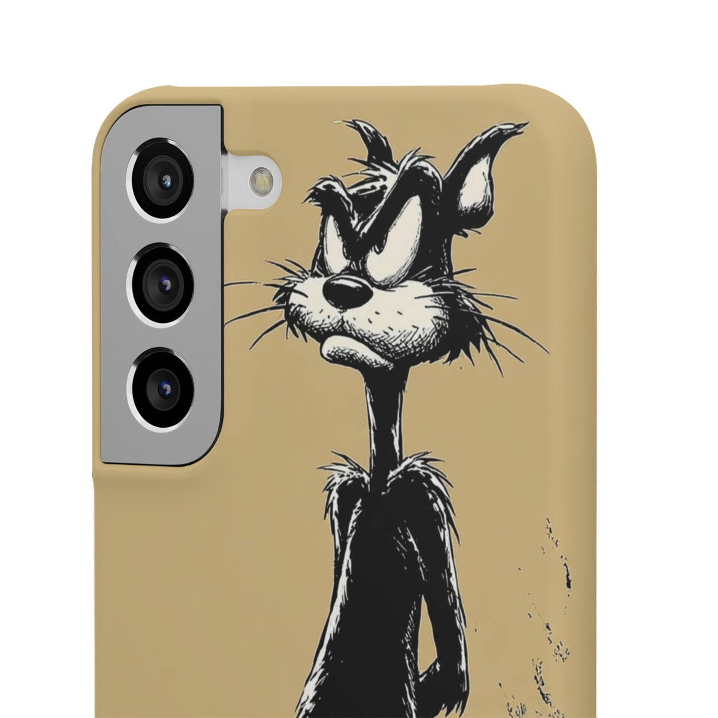 Whimsical Cartoon Snap Case, Fun Phone Cover, Unique Gift for Cat Lovers, Vibrant Art Case, Ideal for Birthdays