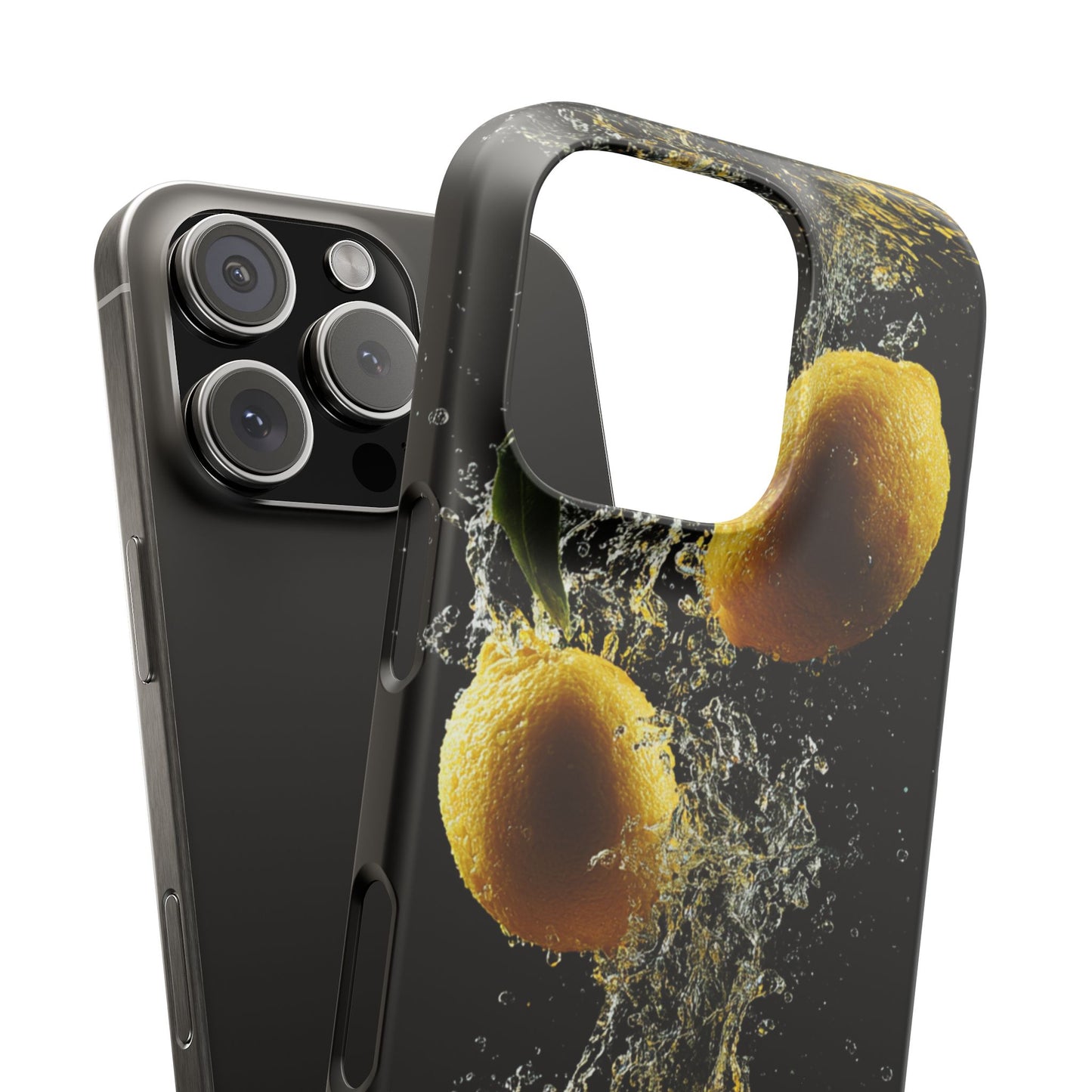 Lemon Splash Phone Case - Vibrant Snap Case, Fruit Lover Gift, Summer Vibes, Kitchen Decor, Unique Phone Accessories