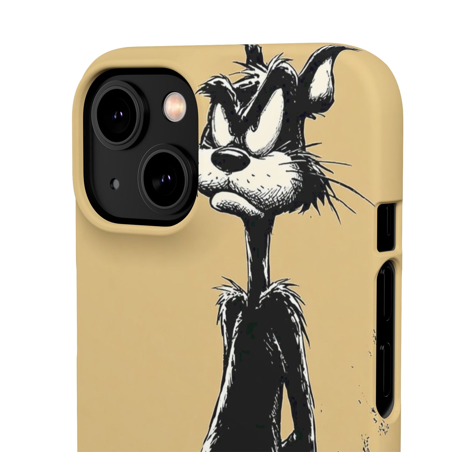 Whimsical Cartoon Snap Case, Fun Phone Cover, Unique Gift for Cat Lovers, Vibrant Art Case, Ideal for Birthdays