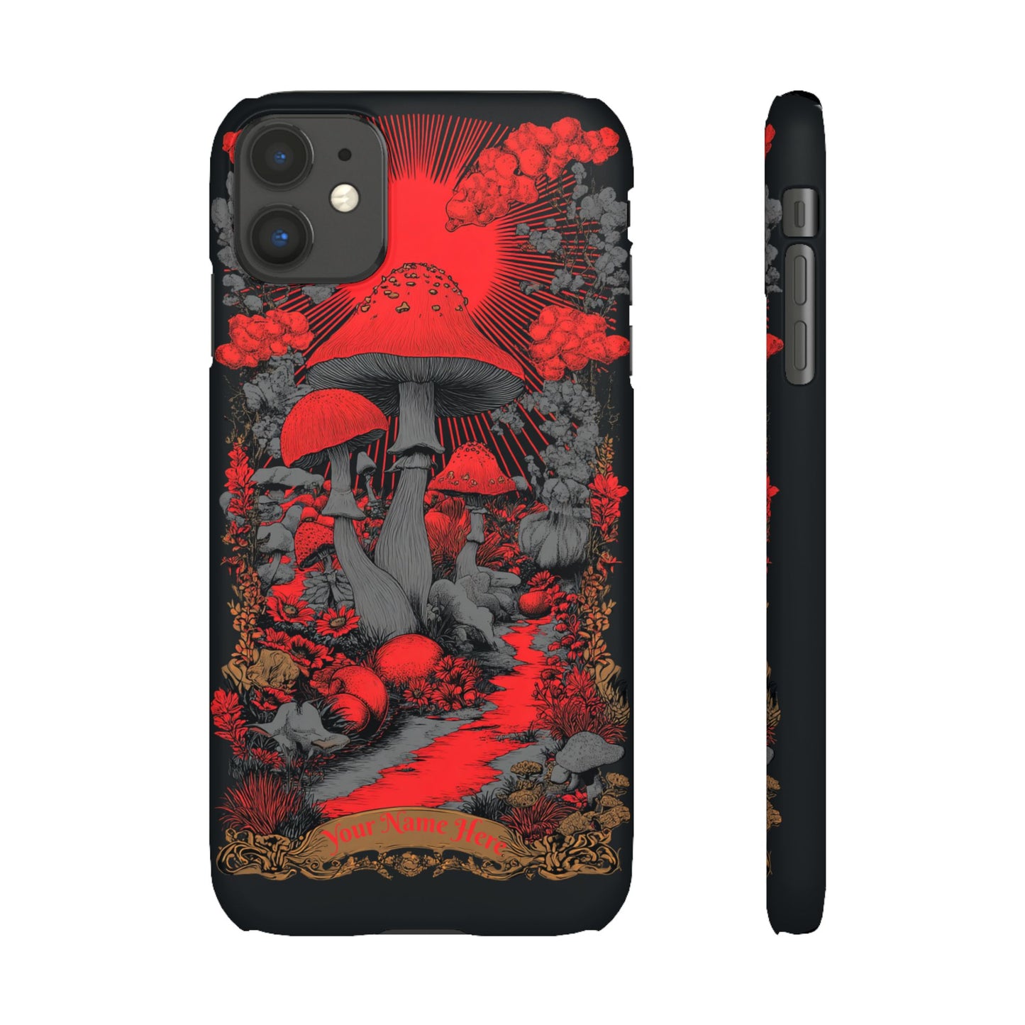 Fantasy Mushroom Snap Case Custom Phone Cover for iPhone and Samsung Mate and Glossy Avvialable