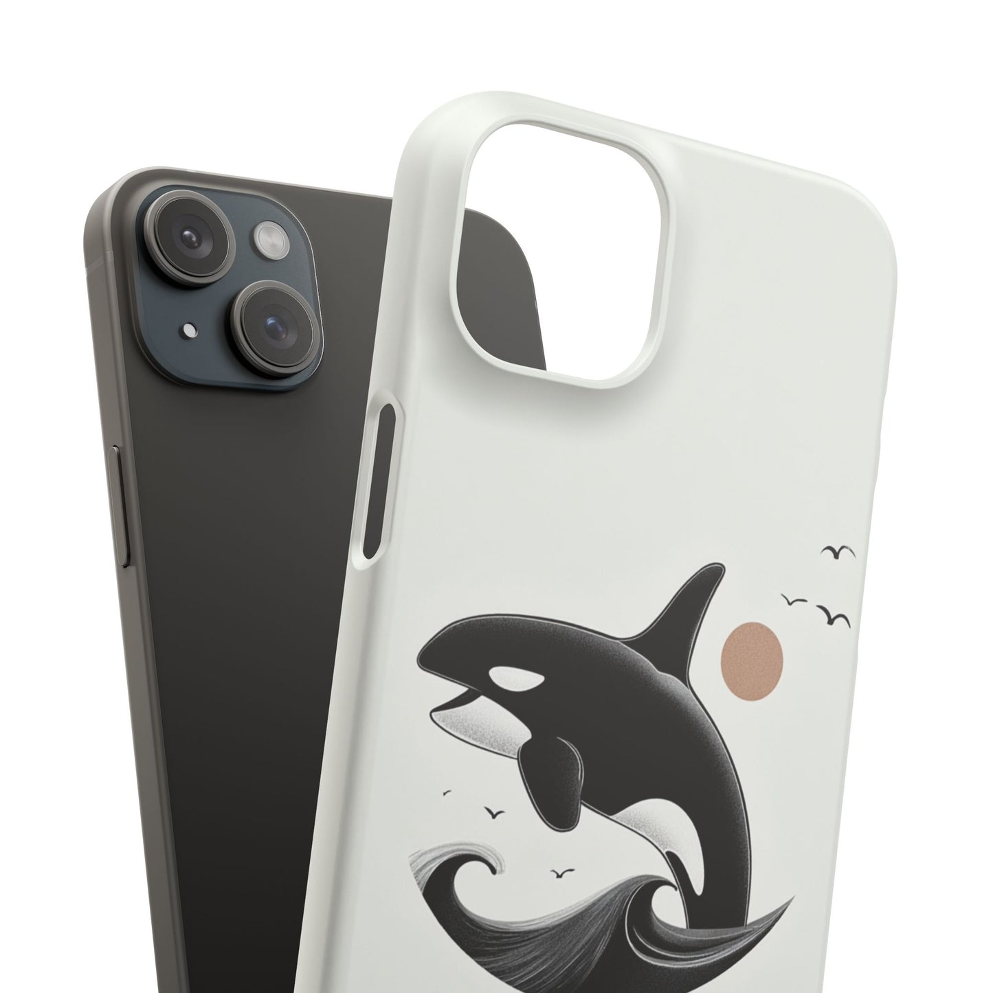 Whale Splash Phone Case | Ocean Lover Gift, Marine Art, Snap Cases, Cute Whale Design, Custom Phone Accessories