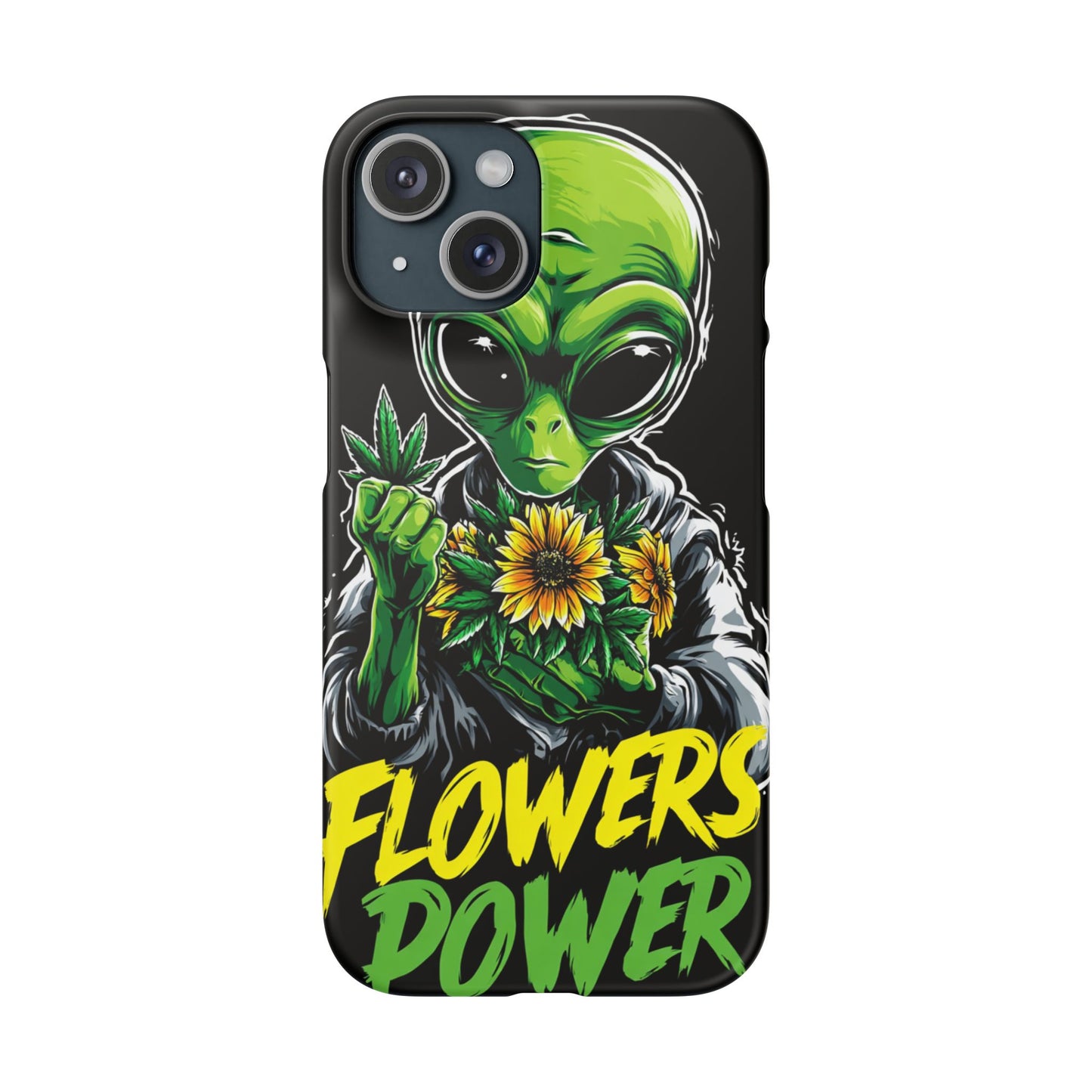 Alien Floral Snap Cases, Fun Phone Case, Gifts for Sci-Fi Lovers, Cute Alien Decor, Unique Tech Accessories