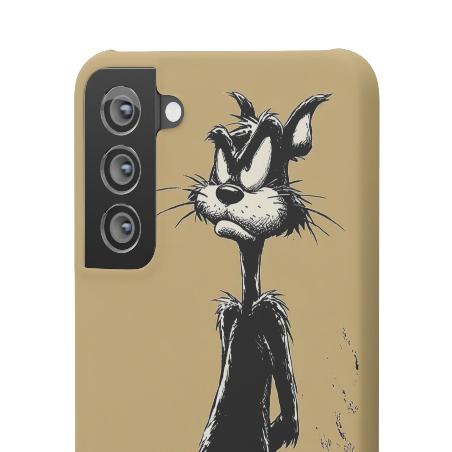 Whimsical Cartoon Snap Case, Fun Phone Cover, Unique Gift for Cat Lovers, Vibrant Art Case, Ideal for Birthdays