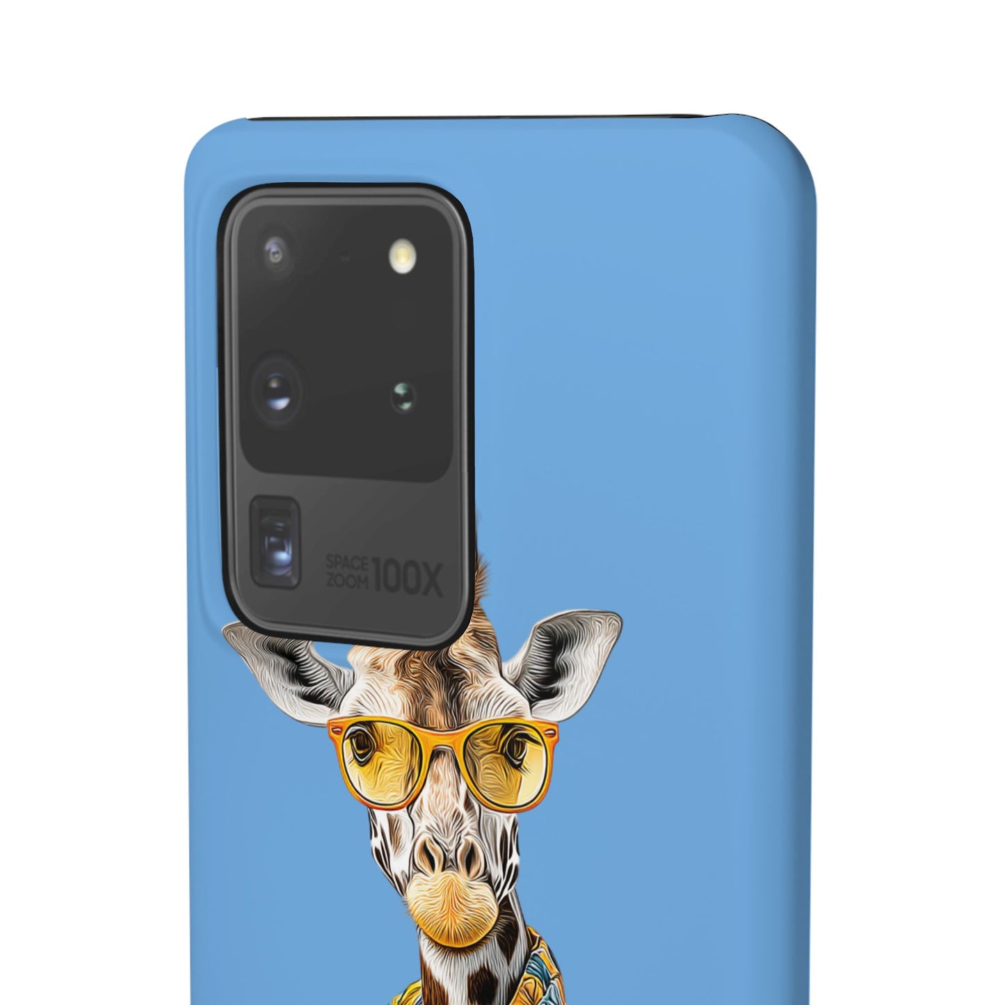Giraffe Blue Snap Case Phone Cover for Animal Lover Iphone and Samsung models