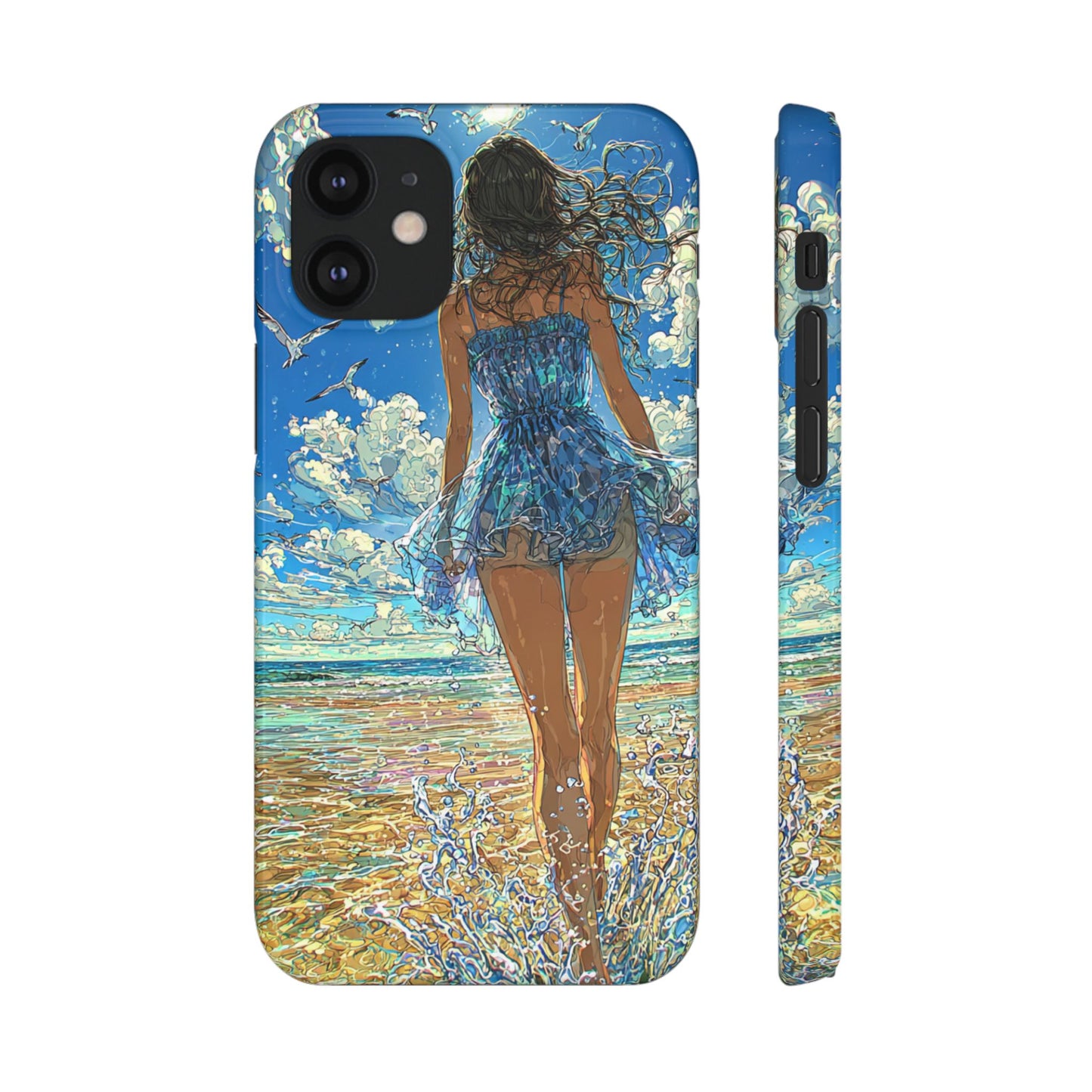 Summer Breeze Snap Case, Ocean Art Phone Cover, Beach Vibes Cell Case, Gift for Her, Custom Phone Accessory