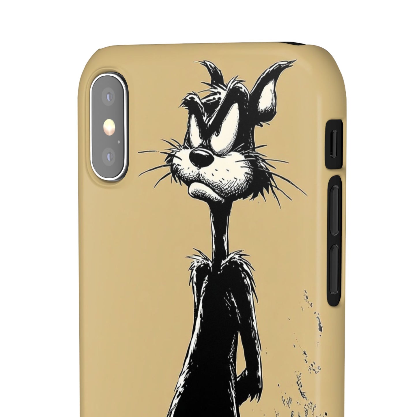 Whimsical Cartoon Snap Case, Fun Phone Cover, Unique Gift for Cat Lovers, Vibrant Art Case, Ideal for Birthdays