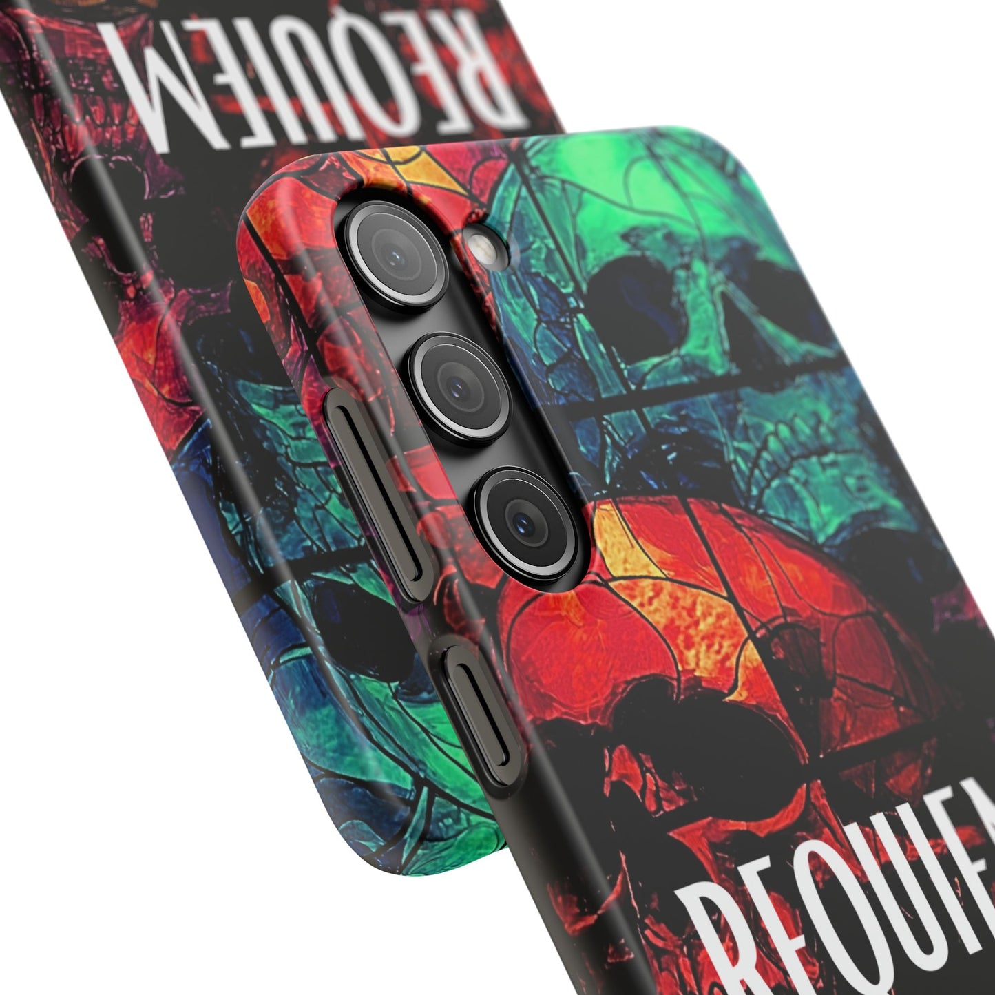 Halloween Custom Requiem Skull Snap Case Phone Cover for iPhone and Samsung