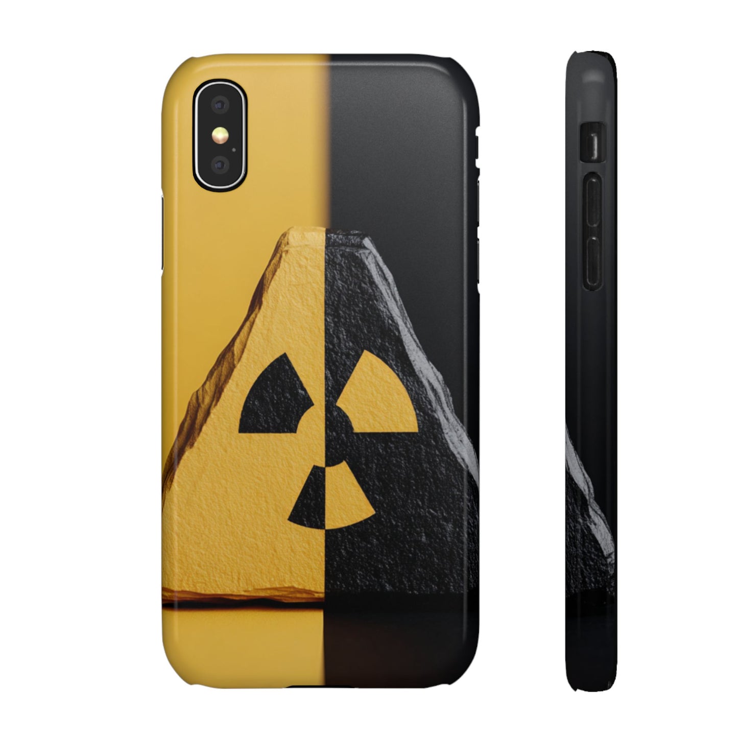 Bold Graphic Snap Case, Radiation Symbol Phone Cover, Trendy Phone Accessory, Unique Gift for Tech Lovers, Stylish Mobile Case