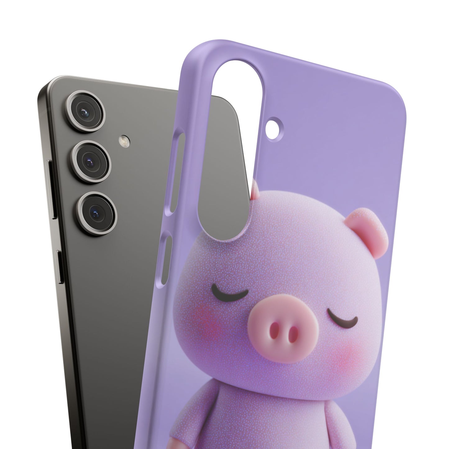 Cute Pig Snap Case for iPhone, Animal Lovers Phone Cover, Kawaii Aesthetic Accessory, Birthday Gift, Unique Phone Protection