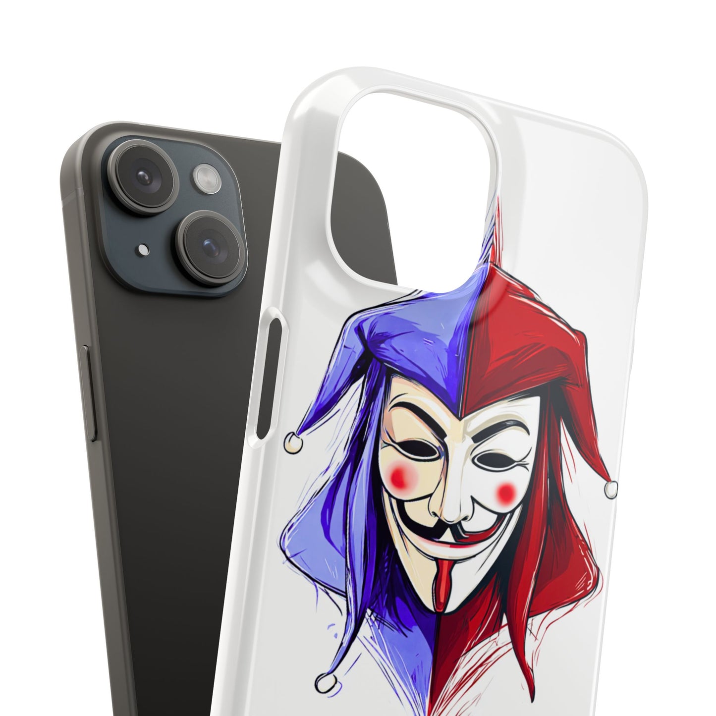 Joker & Anonimous Reunited Guy Fawkes Art Snap Case and Protective Phone Cover For iPhone and Samsung