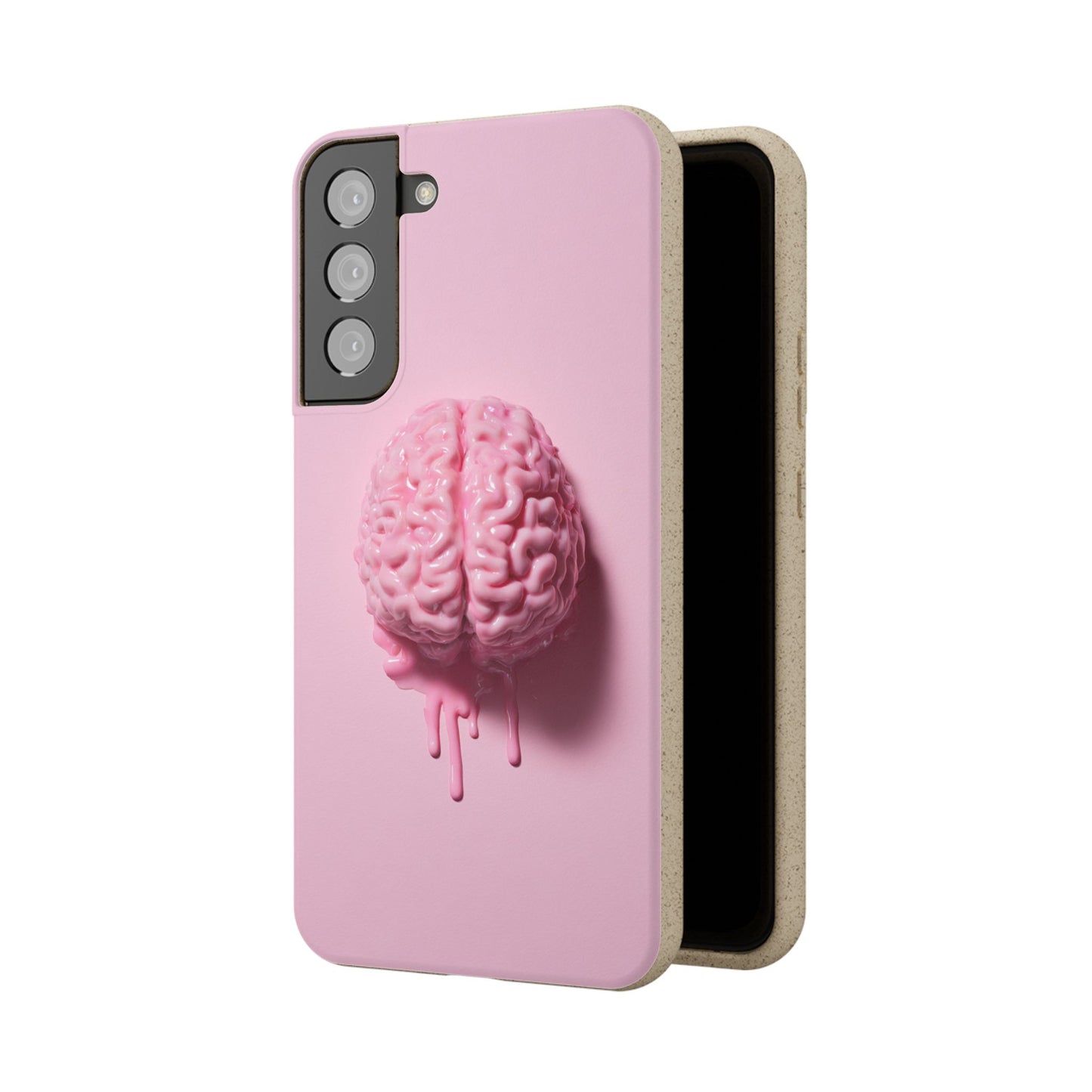 Eco-Friendly Brain Design Phone Case, Biodegradable Phone Cover, Unique Gift for Tech Lovers, Sustainable Accessory, Cute Phone Case
