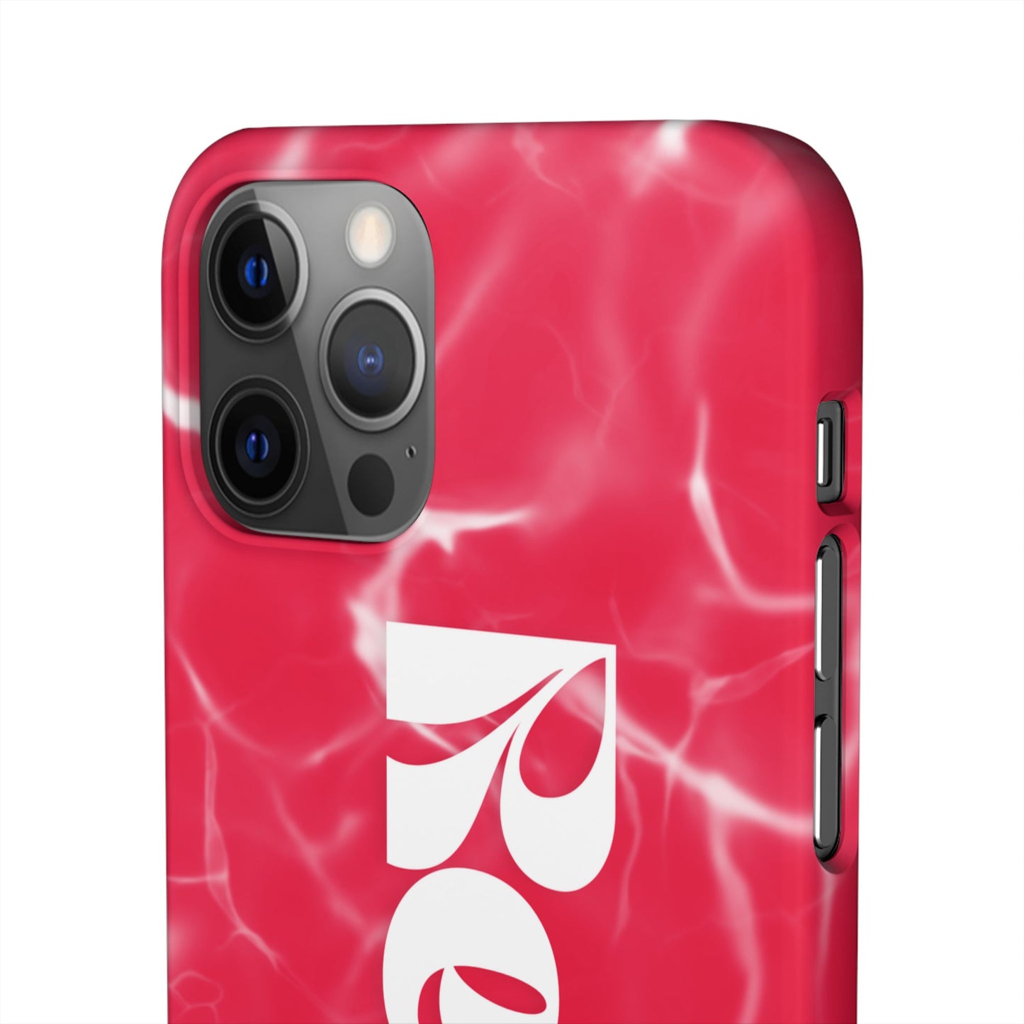 Vibrant Red Snap Case for iPhone, Trendy Phone Cover, Gift for Her, Summer Accessory, Stylish Tech Protection
