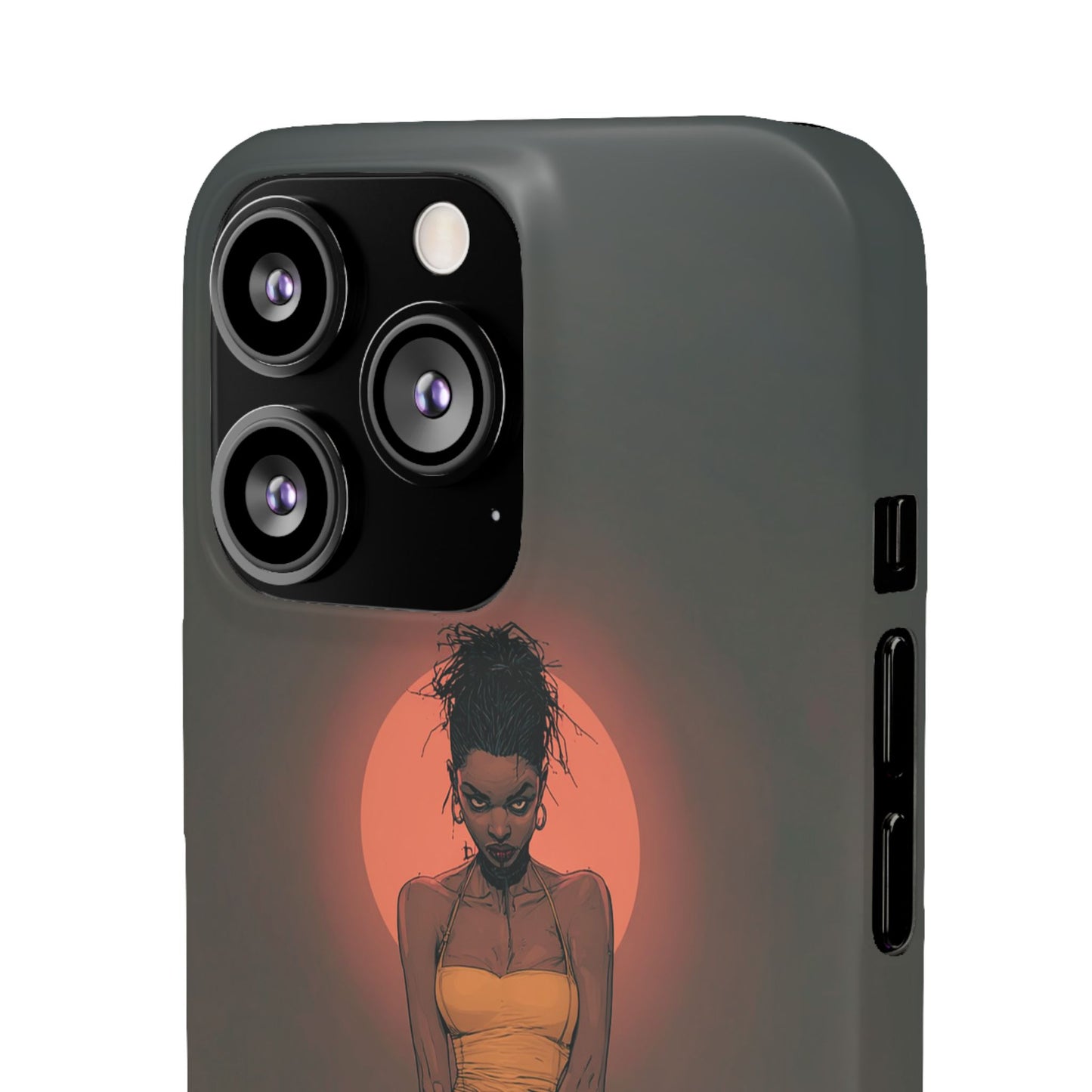 Creepy Vampire Girl Snap Case, Halloween Style iPhone Samsung Cover, Spooky Gothic Phone Accessories, Scary Horror Character Device