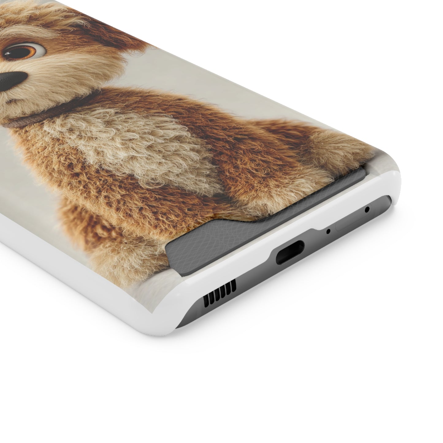 Cute Dog Phone Case With Card Holder, Pet Lover Gift, Stylish Phone Accessory, Dog-Themed Phone Cover, Animal Aesthetic