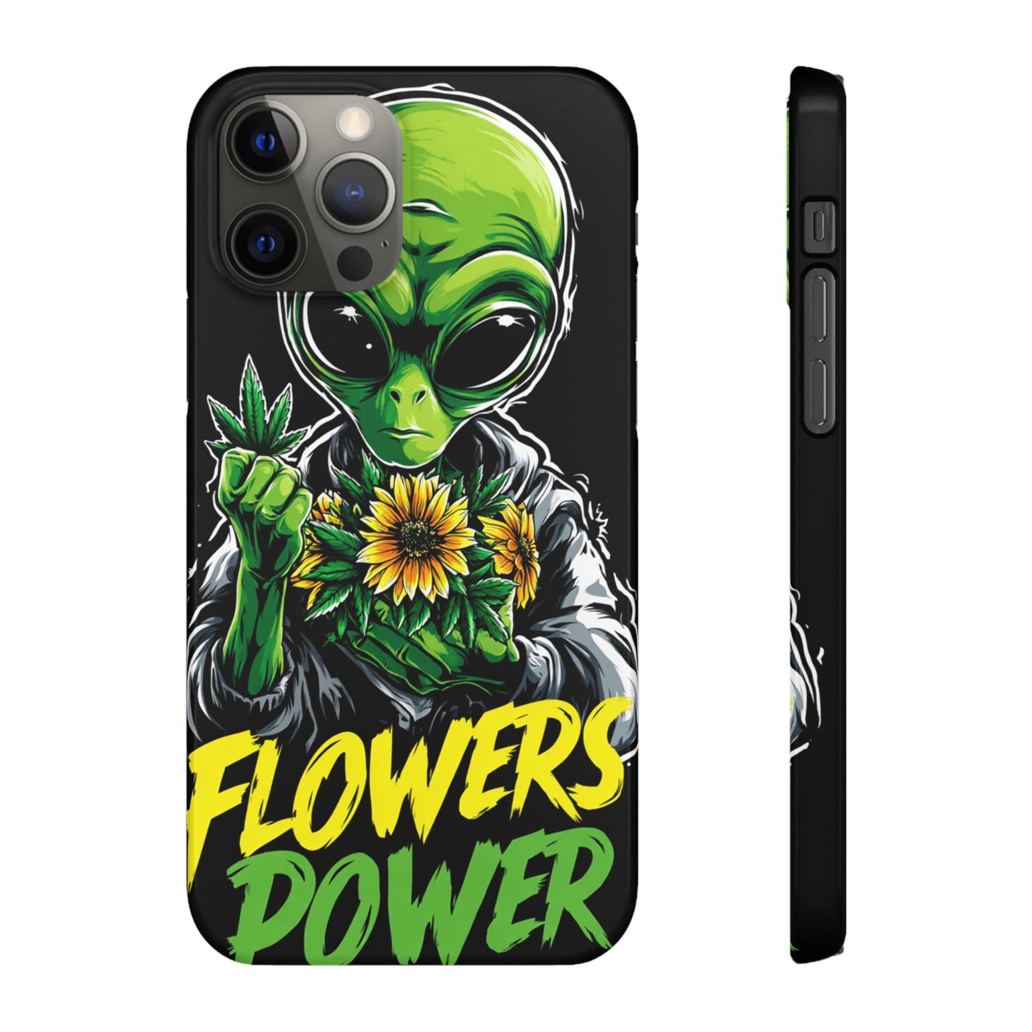 Alien Floral Snap Cases, Fun Phone Case, Gifts for Sci-Fi Lovers, Cute Alien Decor, Unique Tech Accessories