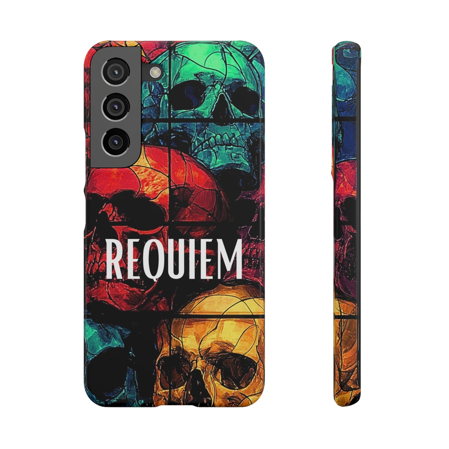 Halloween Custom Requiem Skull Snap Case Phone Cover for iPhone and Samsung