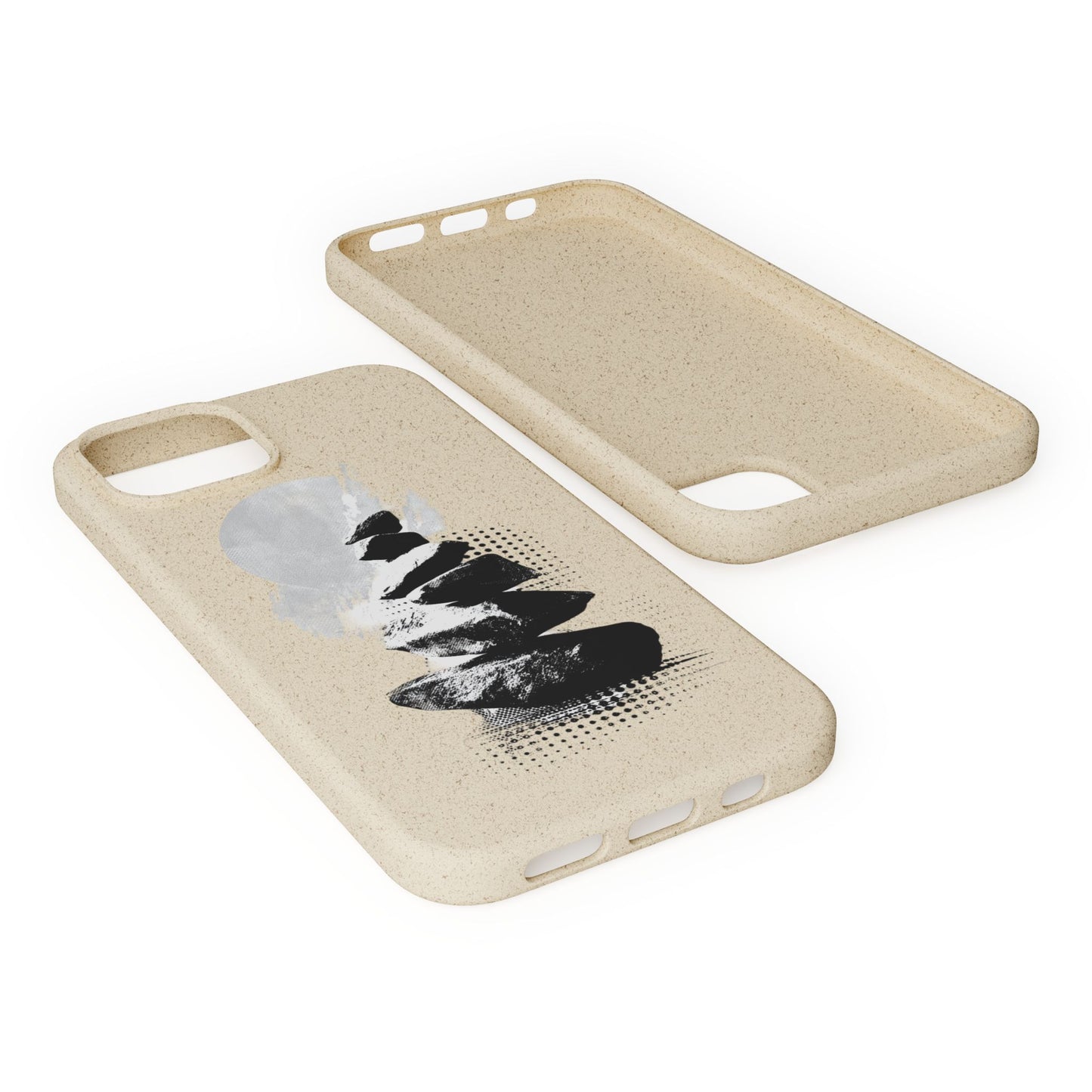 Biodegradable Plastic Free Phone Case Minimalistic Cairn Design Suitable For Iphones And Samsungs