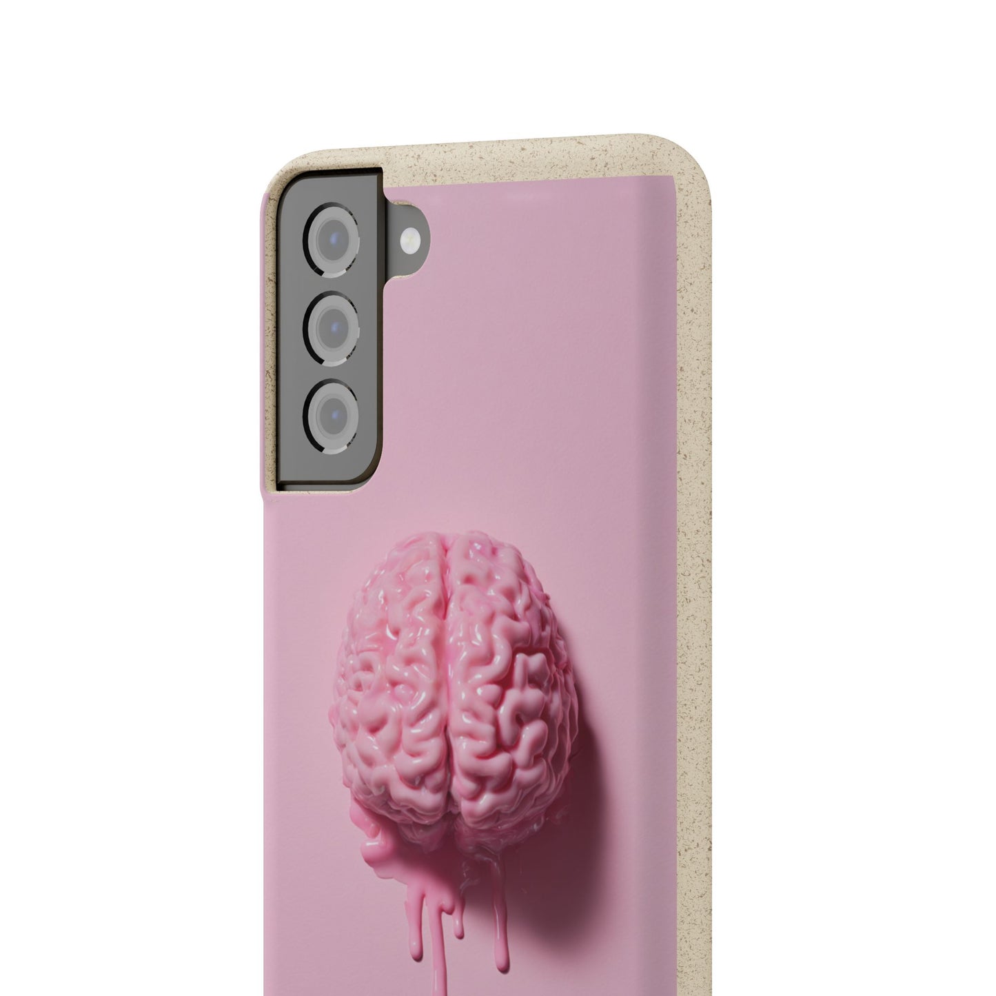 Eco-Friendly Brain Design Phone Case, Biodegradable Phone Cover, Unique Gift for Tech Lovers, Sustainable Accessory, Cute Phone Case