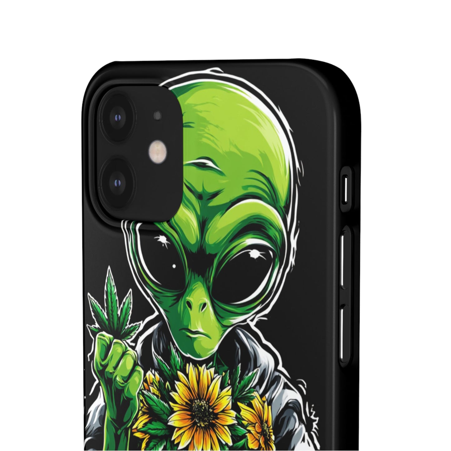 Alien Floral Snap Cases, Fun Phone Case, Gifts for Sci-Fi Lovers, Cute Alien Decor, Unique Tech Accessories