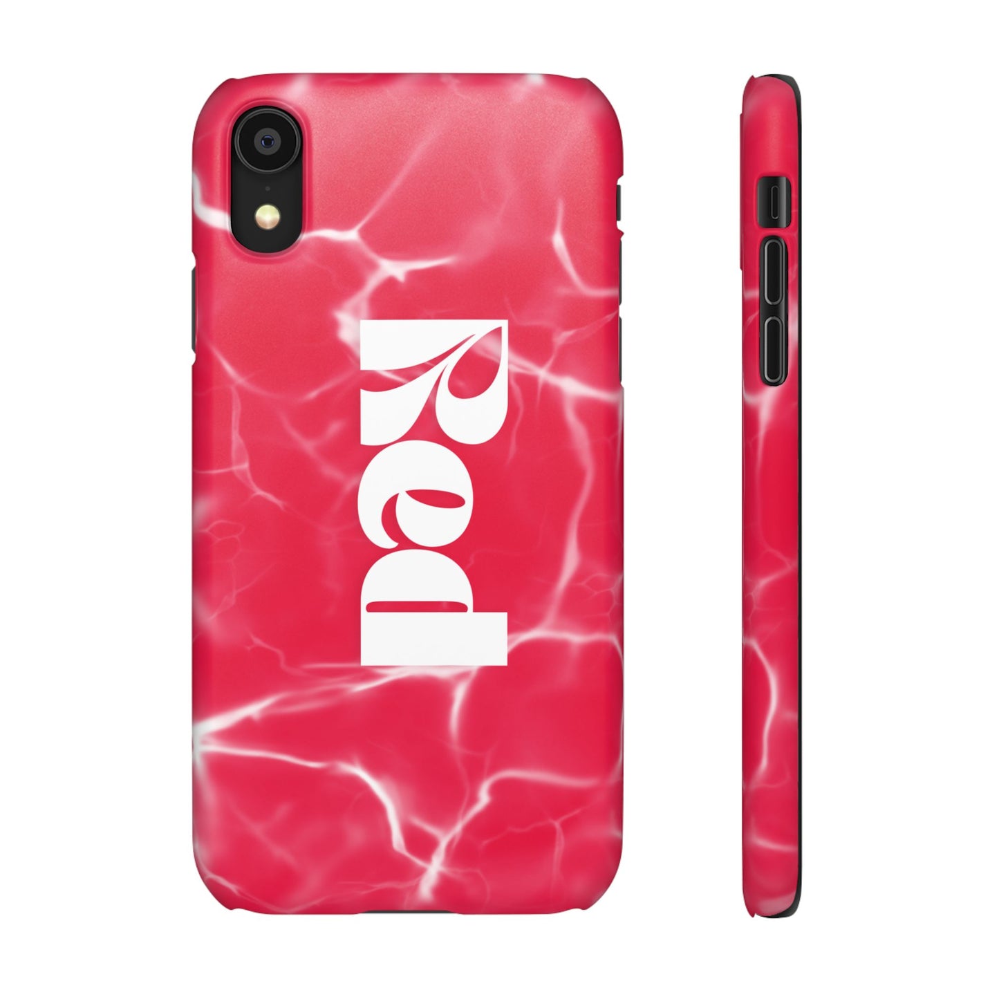 Vibrant Red Snap Case for iPhone, Trendy Phone Cover, Gift for Her, Summer Accessory, Stylish Tech Protection