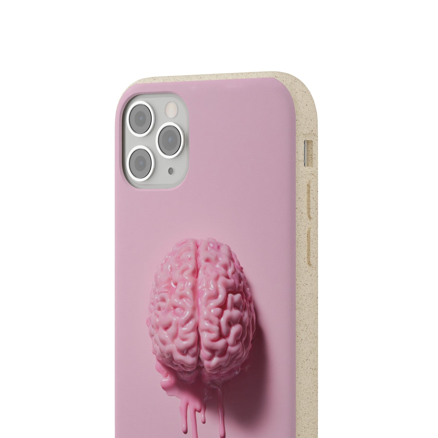 Eco-Friendly Brain Design Phone Case, Biodegradable Phone Cover, Unique Gift for Tech Lovers, Sustainable Accessory, Cute Phone Case