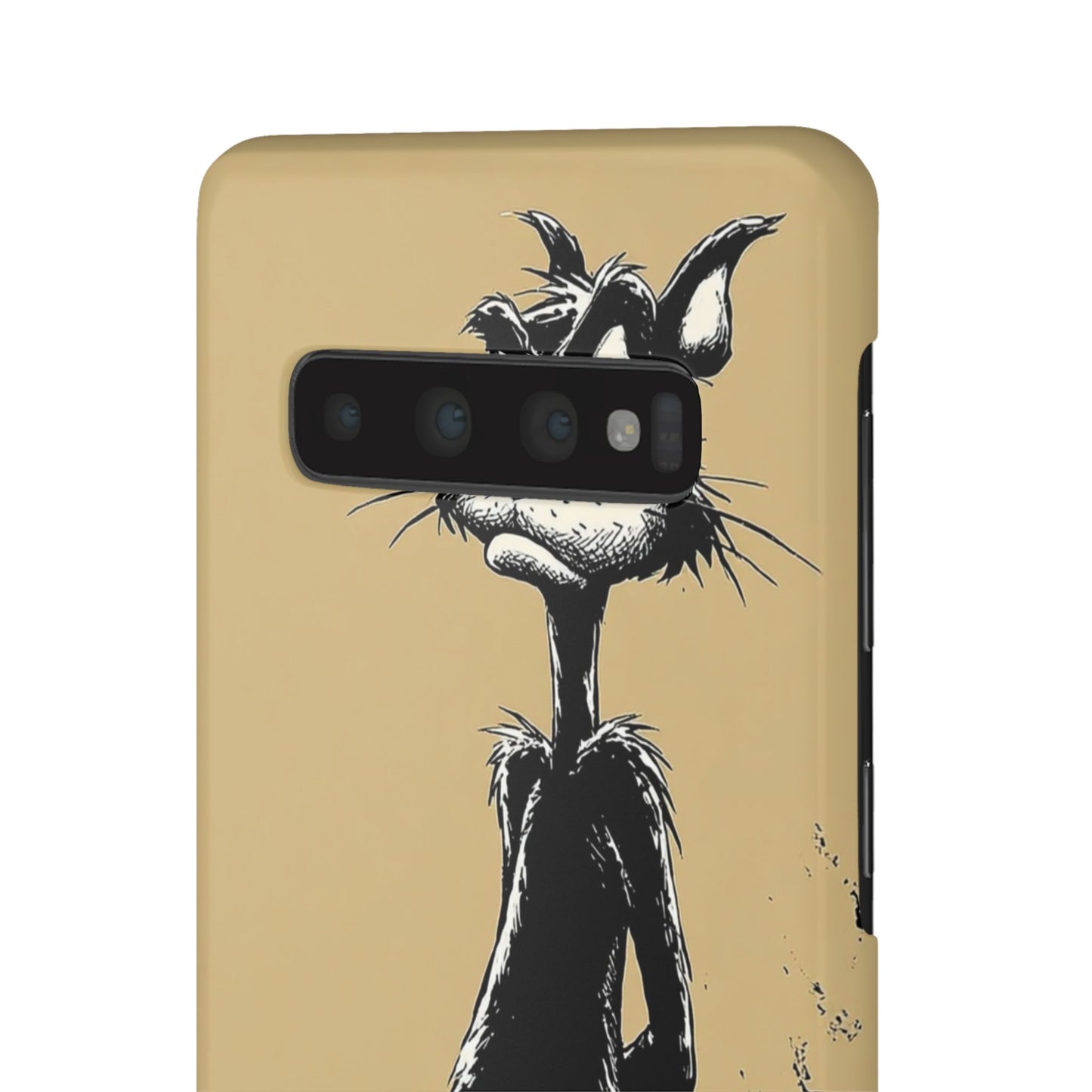 Whimsical Cartoon Snap Case, Fun Phone Cover, Unique Gift for Cat Lovers, Vibrant Art Case, Ideal for Birthdays