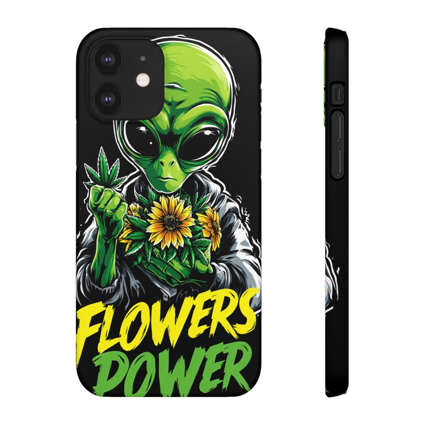 Alien Floral Snap Cases, Fun Phone Case, Gifts for Sci-Fi Lovers, Cute Alien Decor, Unique Tech Accessories