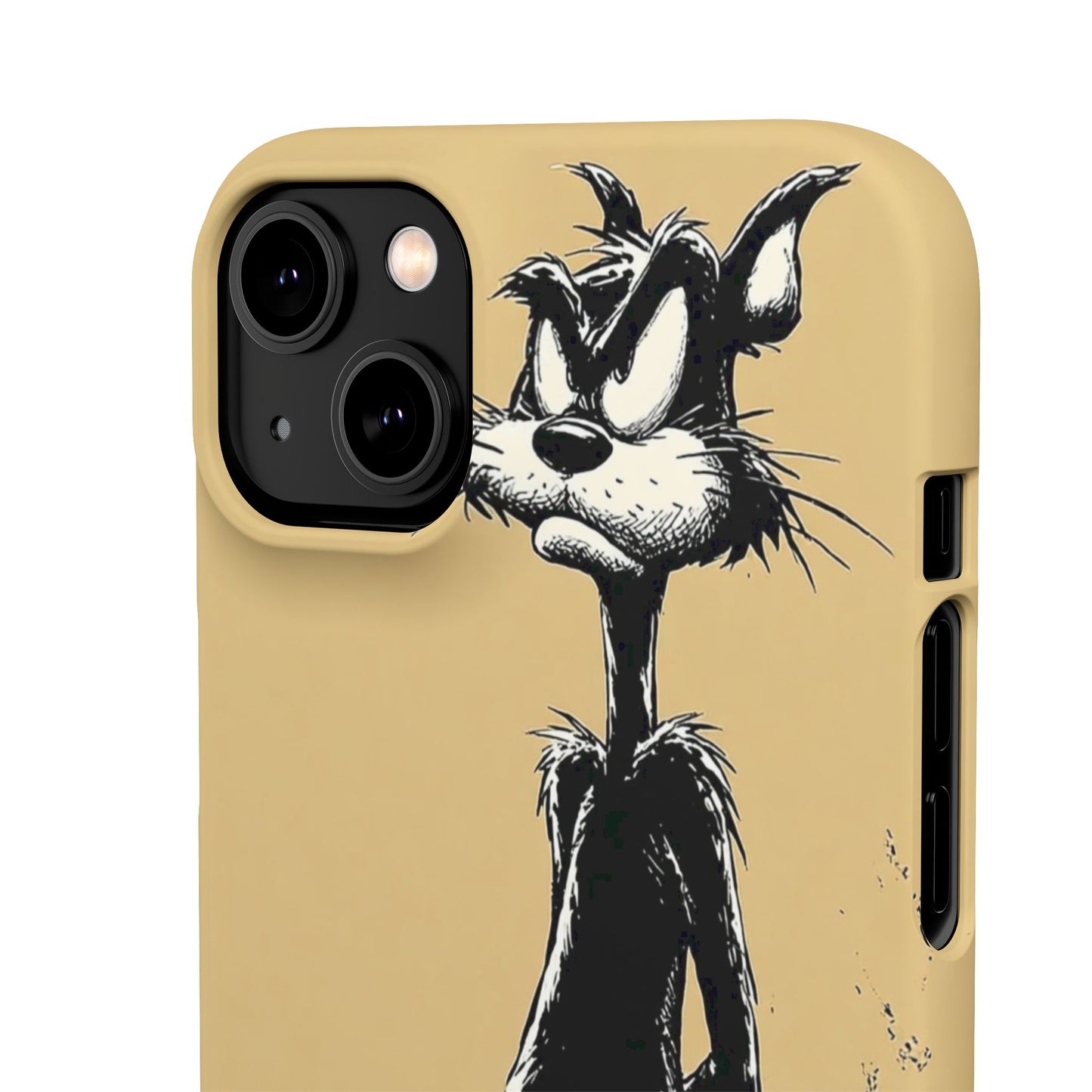 Whimsical Cartoon Snap Case, Fun Phone Cover, Unique Gift for Cat Lovers, Vibrant Art Case, Ideal for Birthdays