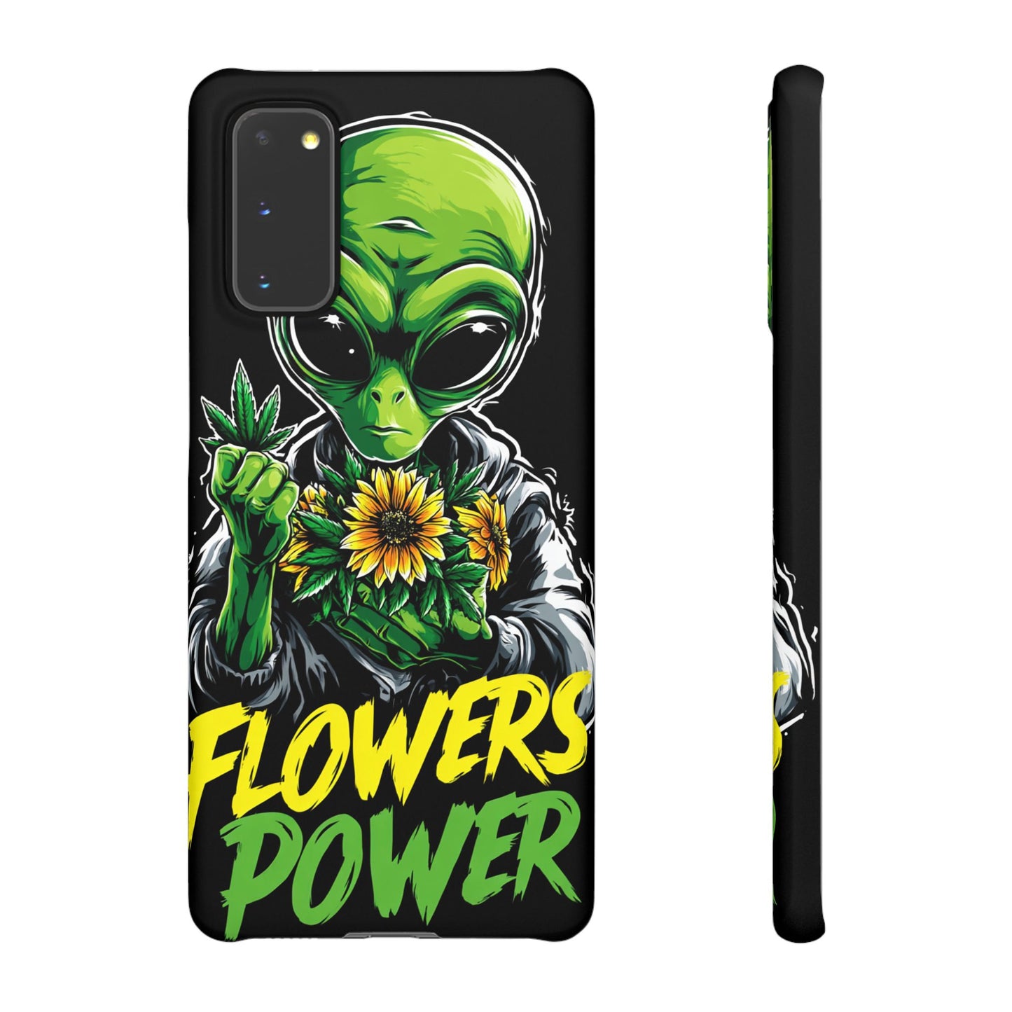 Alien Floral Snap Cases, Fun Phone Case, Gifts for Sci-Fi Lovers, Cute Alien Decor, Unique Tech Accessories