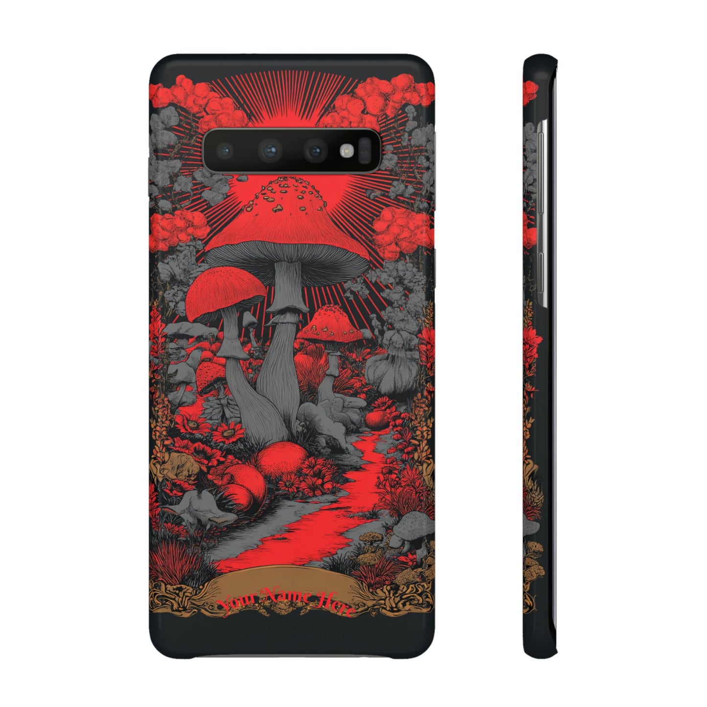 Fantasy Mushroom Snap Case Custom Phone Cover for iPhone and Samsung Mate and Glossy Avvialable