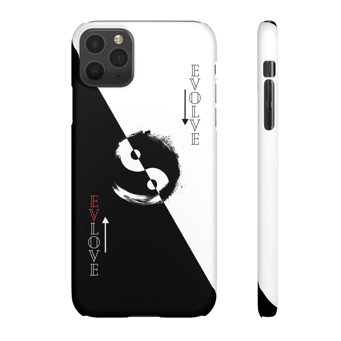 Yin Yang Evolve Black and White Snap Case Cover for iPhone and Samsung