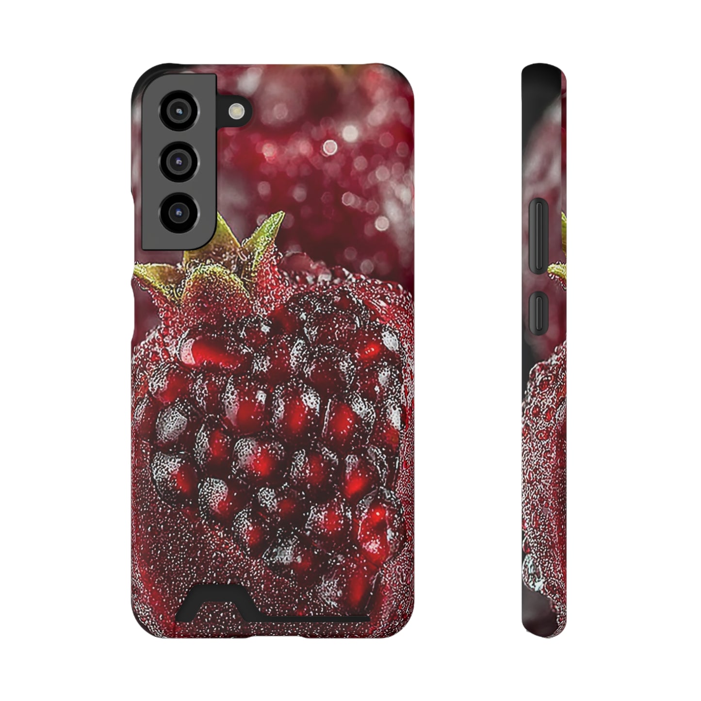 Pomegranate Phone Case with Card Holder, Durable Cover for Vegan Lovers, Fun Gift for Fruit Enthusiasts, Cute Accessory for Everyday Use