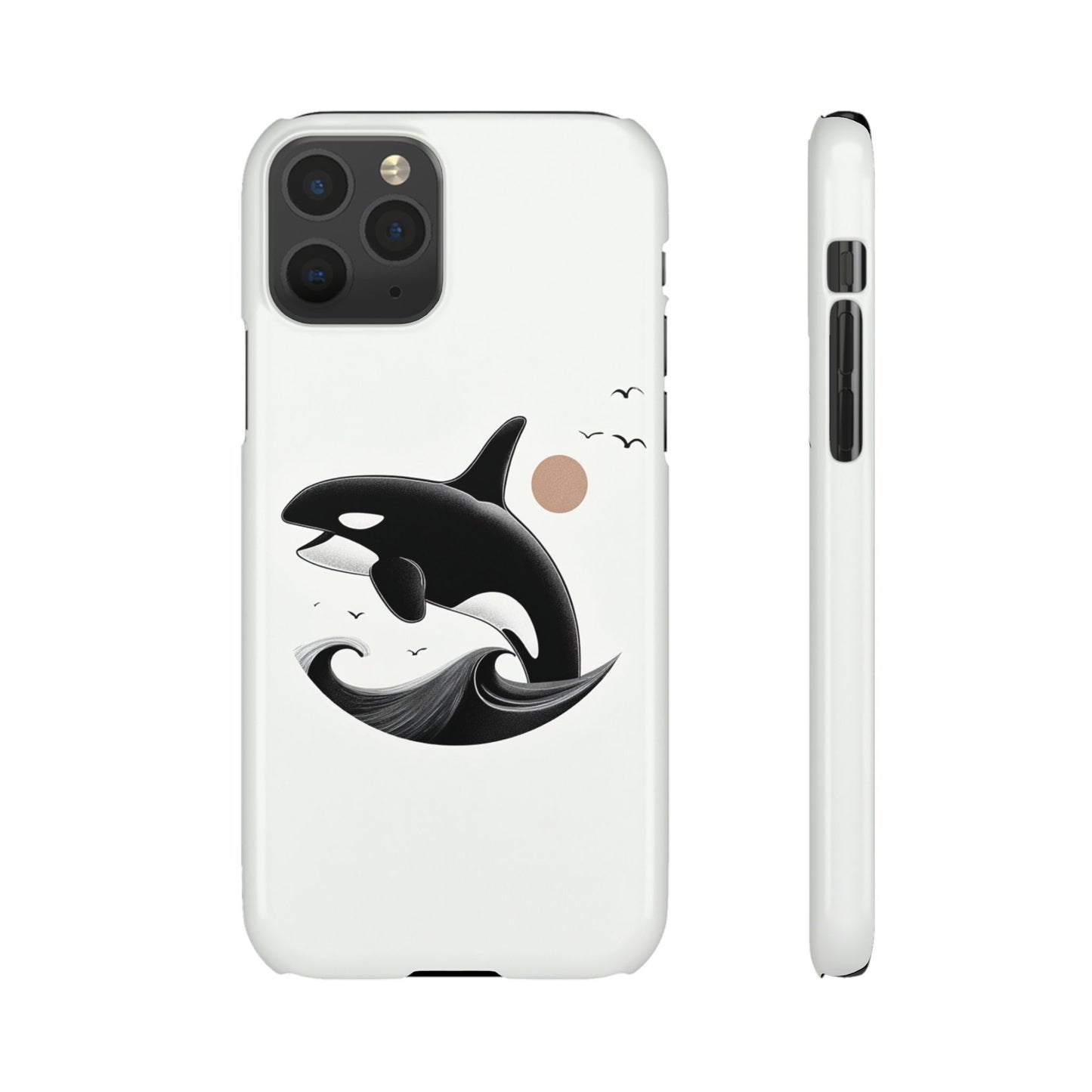 Whale Splash Phone Case | Ocean Lover Gift, Marine Art, Snap Cases, Cute Whale Design, Custom Phone Accessories