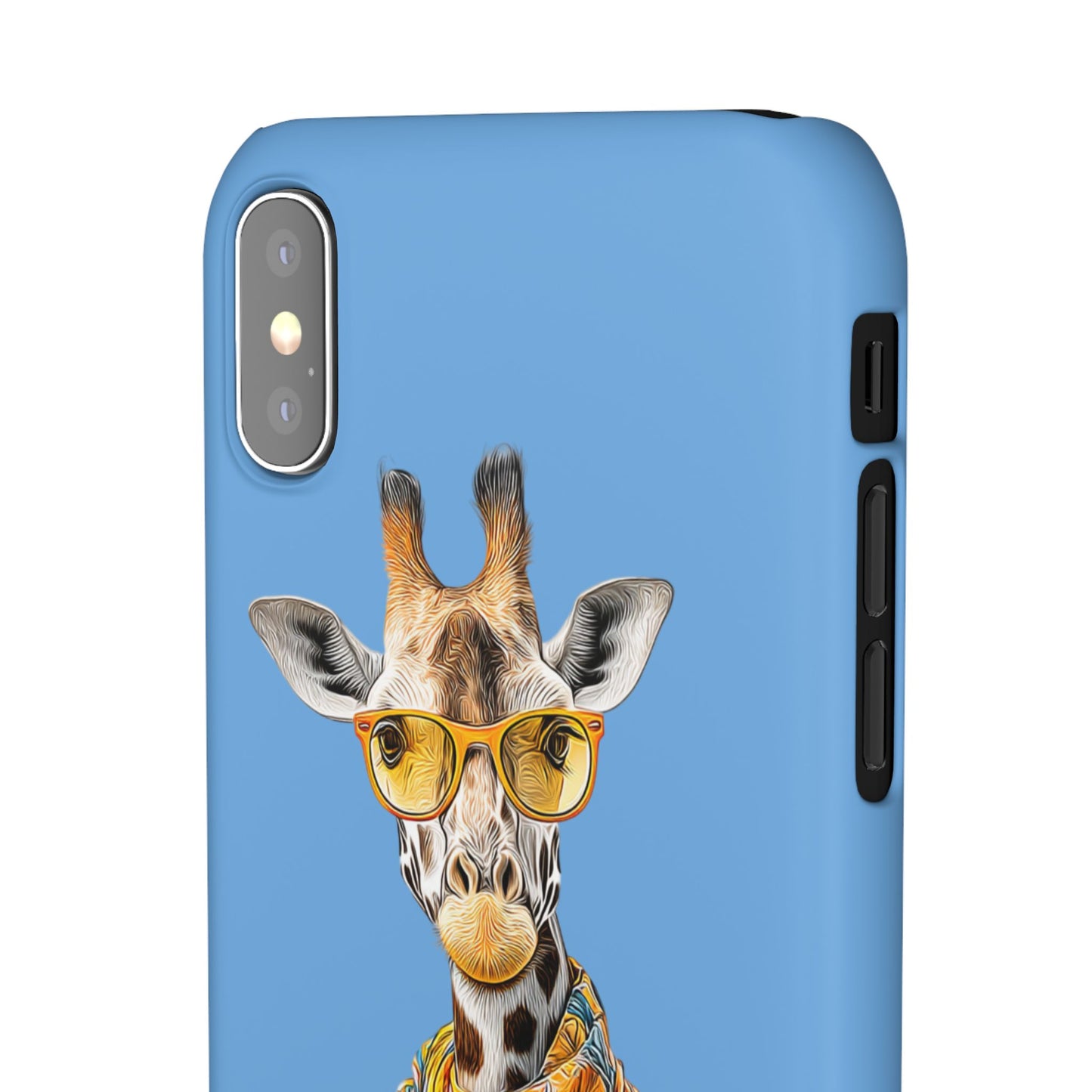 Giraffe Blue Snap Case Phone Cover for Animal Lover Iphone and Samsung models