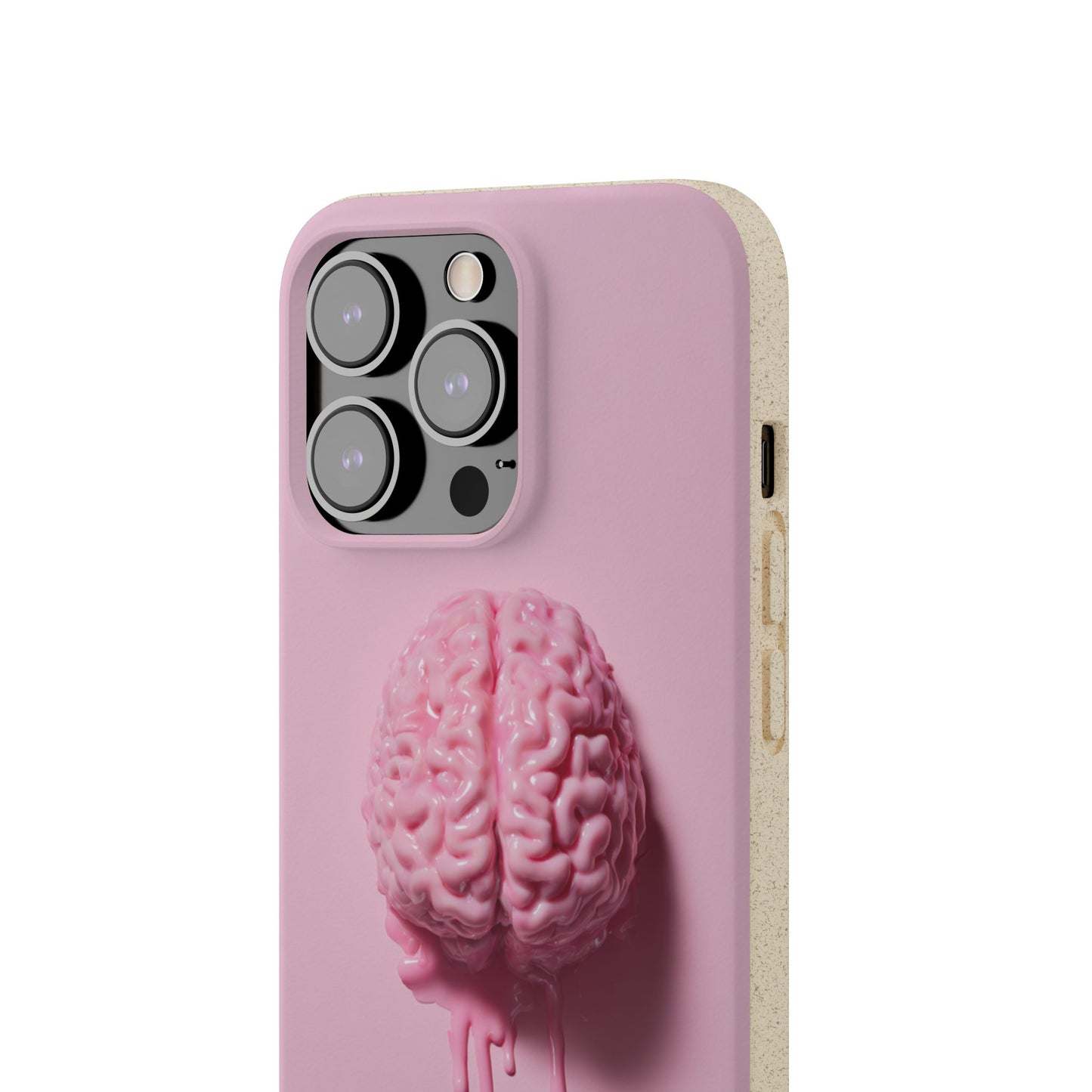 Eco-Friendly Brain Design Phone Case, Biodegradable Phone Cover, Unique Gift for Tech Lovers, Sustainable Accessory, Cute Phone Case