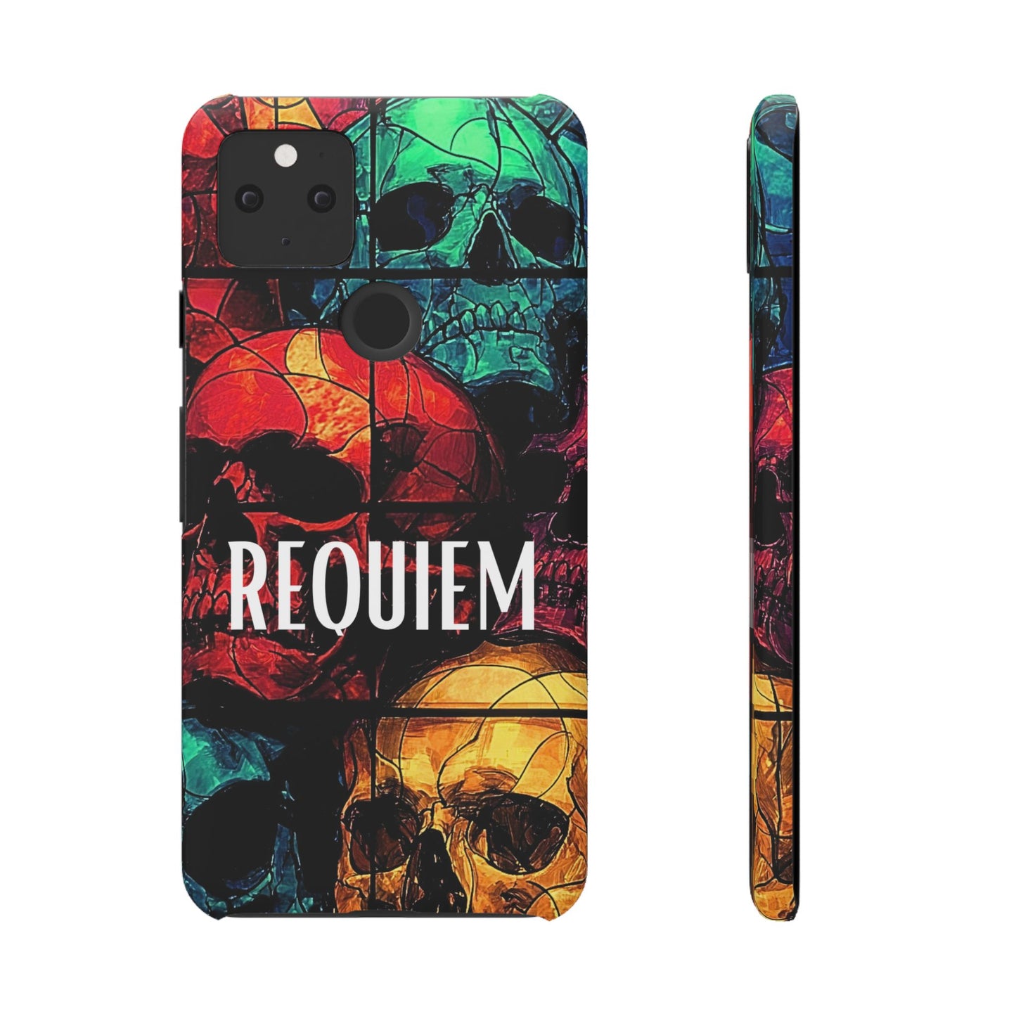 Halloween Custom Requiem Skull Snap Case Phone Cover for iPhone and Samsung